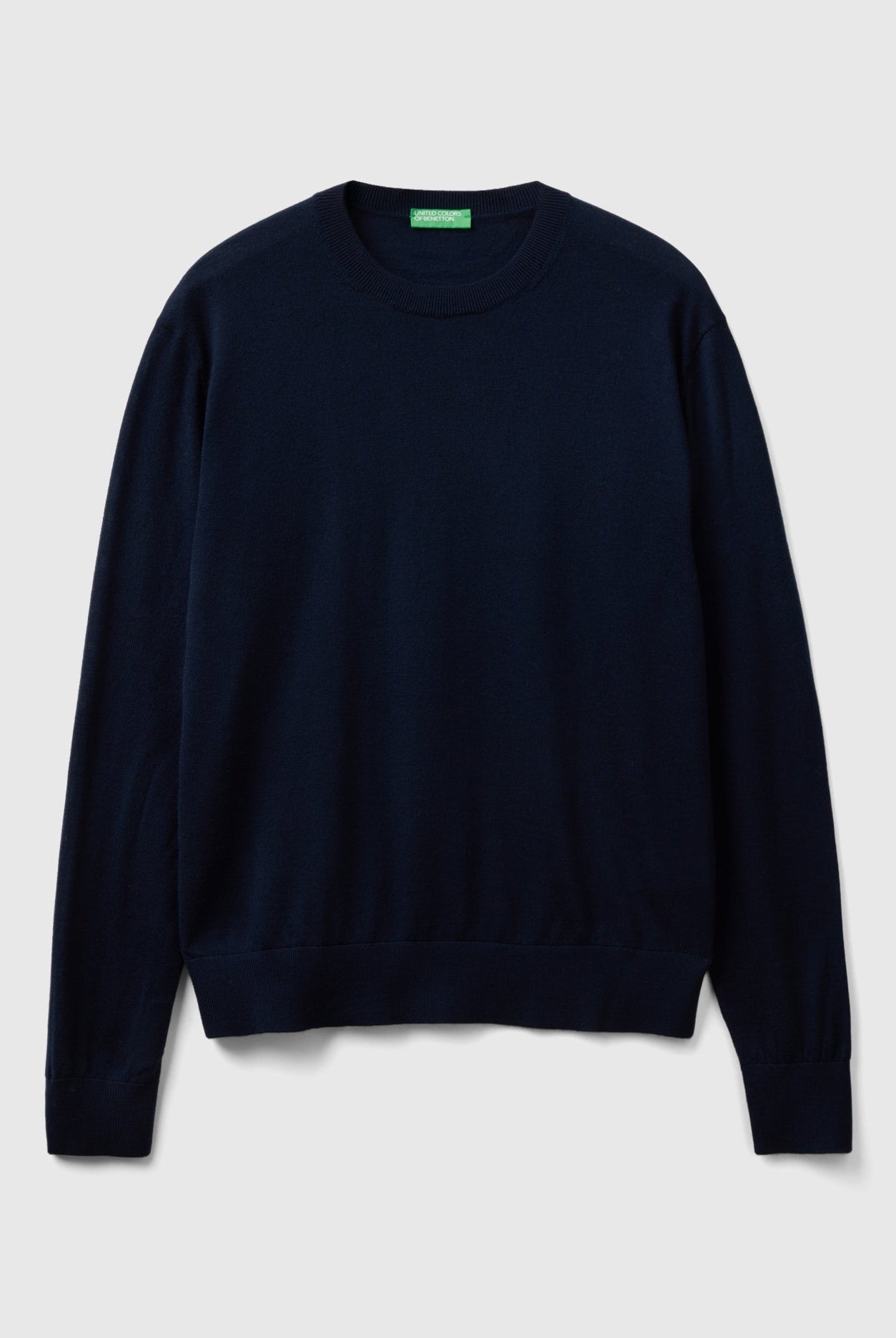 يونايتد كولورز اوف بينيتون بلوفر رمادي داكن من صوف ميرينو الخالص