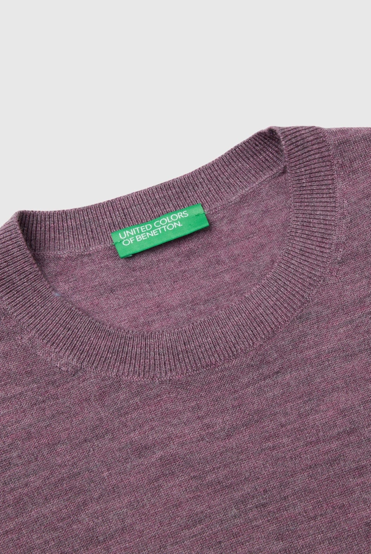 يونايتد كولورز اوف بينيتون بلوفر رمادي داكن من صوف ميرينو الخالص