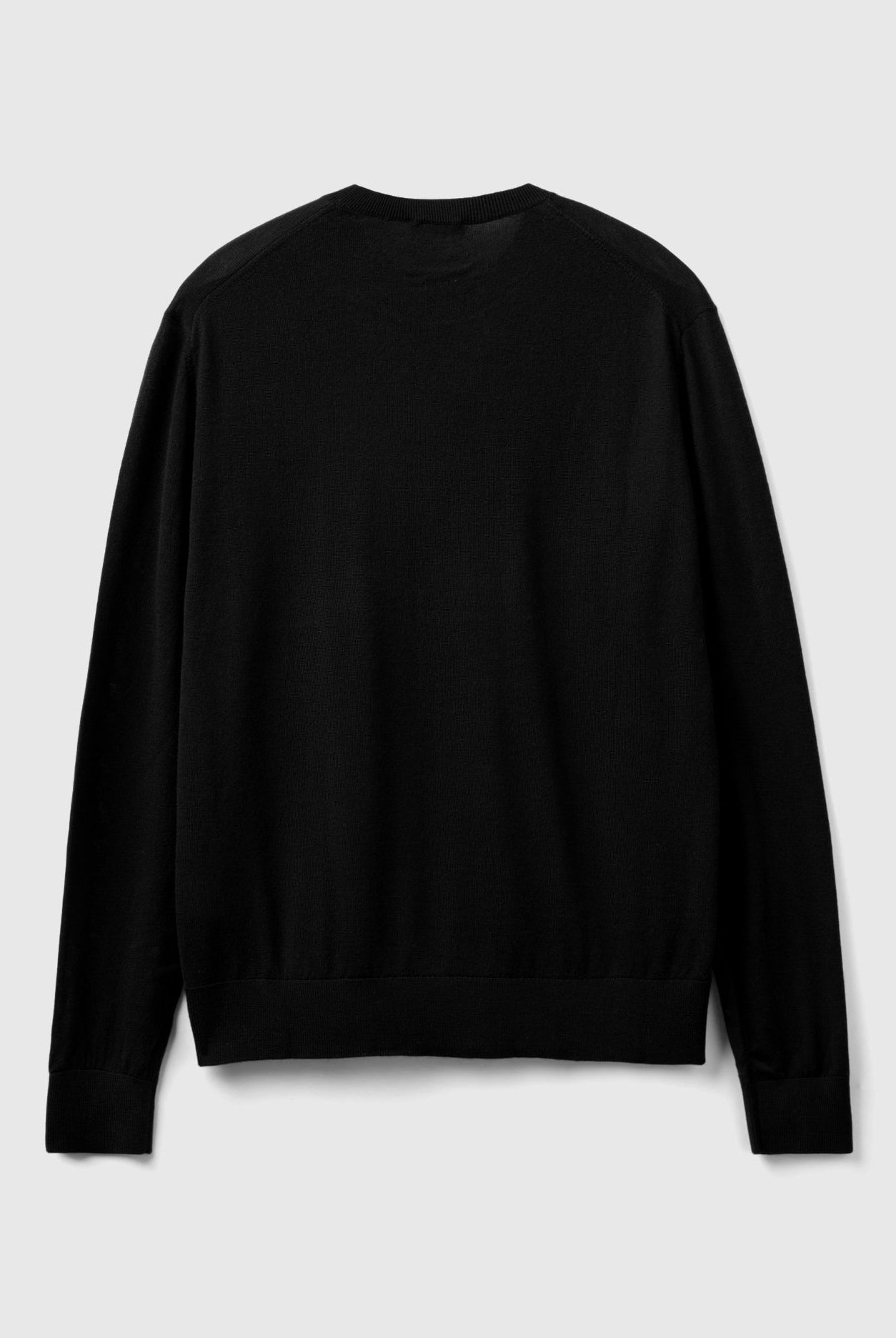 يونايتد كولورز اوف بينيتون بلوفر رمادي داكن من صوف ميرينو الخالص