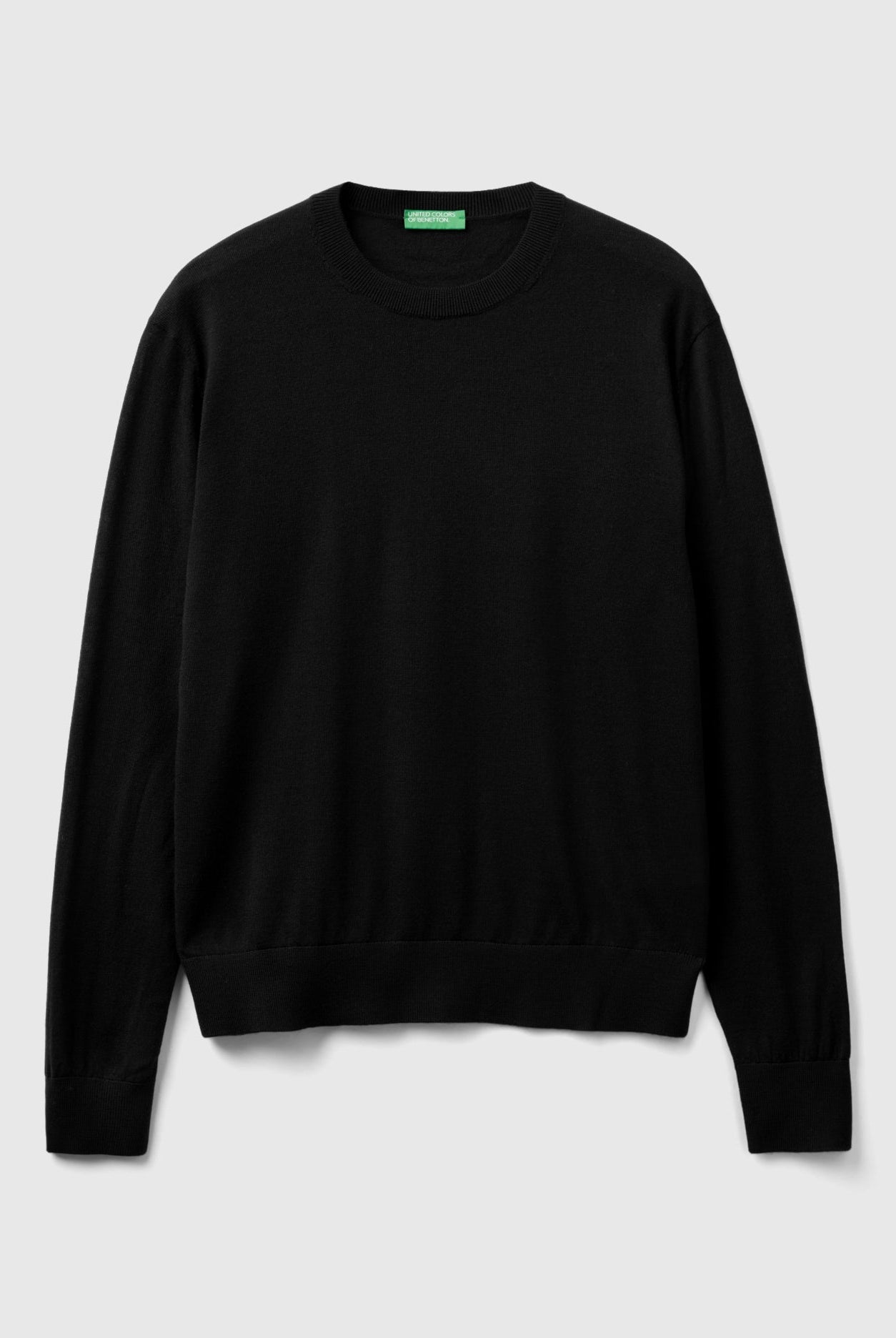 يونايتد كولورز اوف بينيتون بلوفر رمادي داكن من صوف ميرينو الخالص