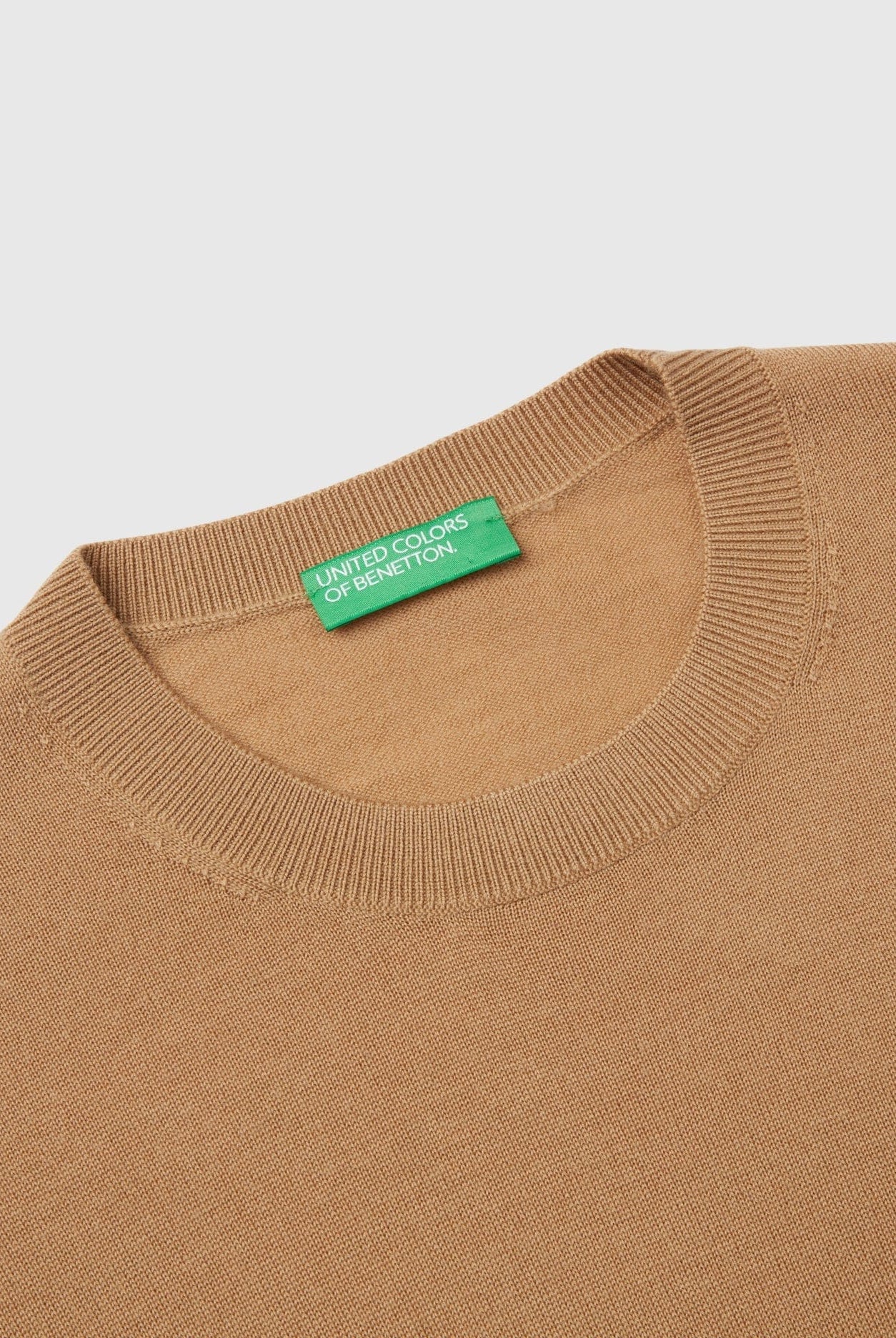 يونايتد كولورز اوف بينيتون بلوفر رمادي داكن من صوف ميرينو الخالص