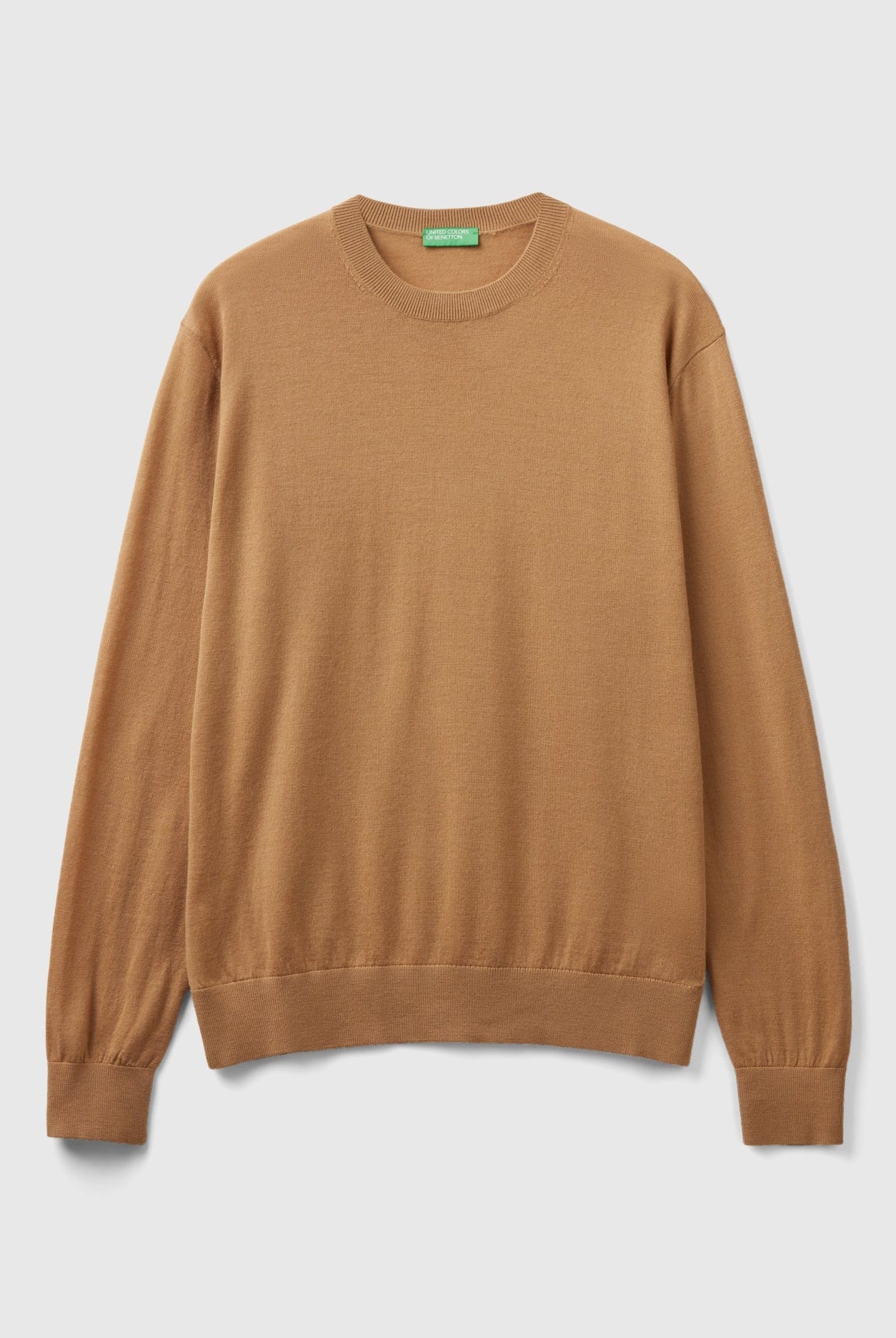 يونايتد كولورز اوف بينيتون بلوفر رمادي داكن من صوف ميرينو الخالص