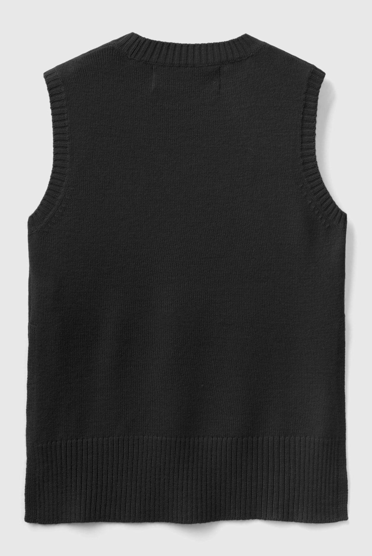 يونايتد كولورز اوف بينيتون سترة نسائية محبوكة بفتحات بدون اكمام