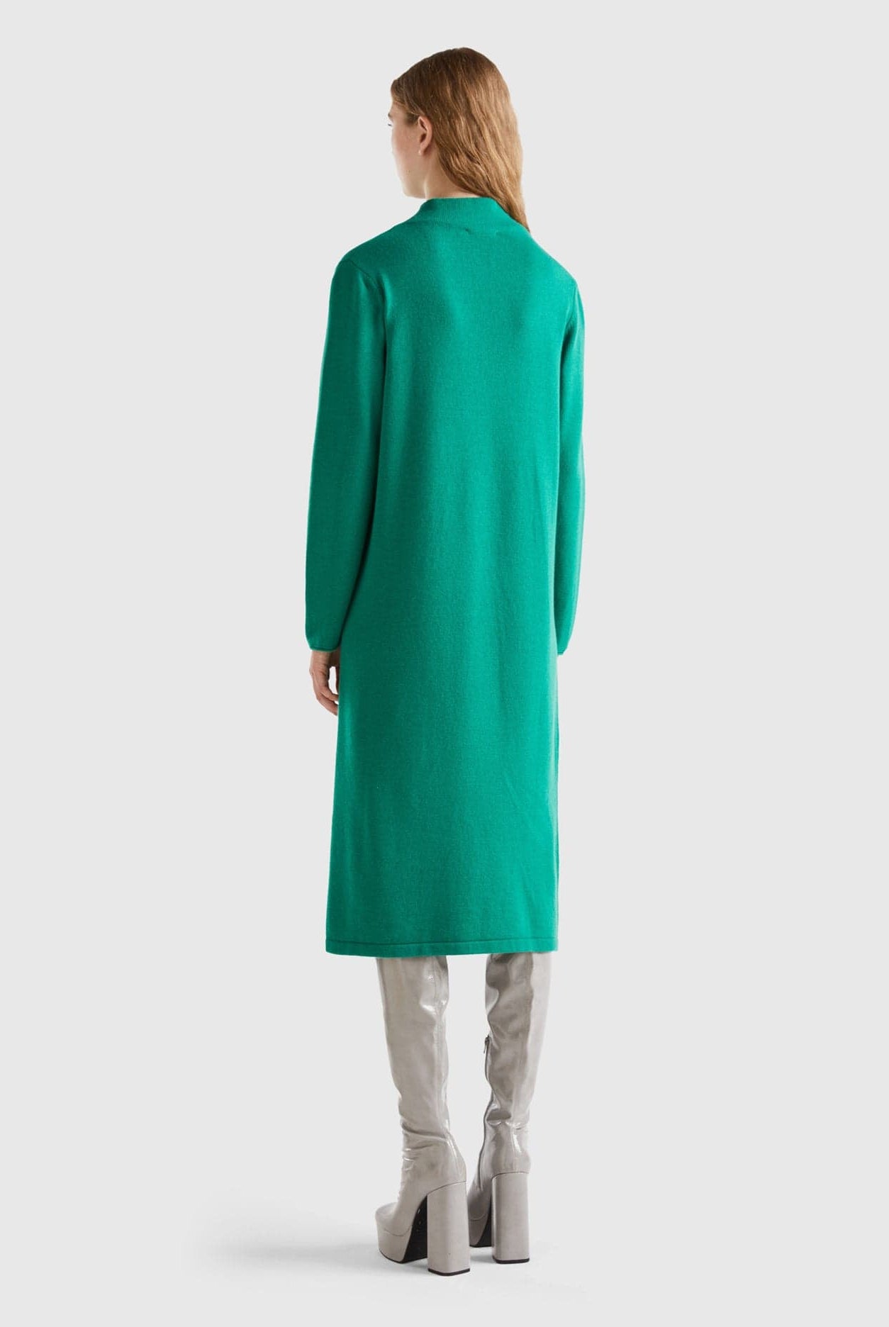 يونايتد كولورز اوف بينيتون فستان ميدي من مزيج الكشمير نسائي