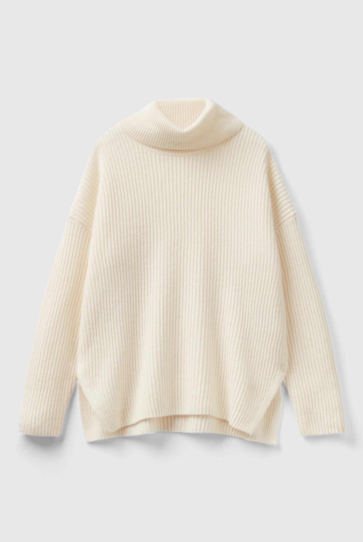 يونايتد كولورز اوف بينيتون سترة من الصوف المخلوط بأكتاف مكشوفة وياقة واقفة نسائي