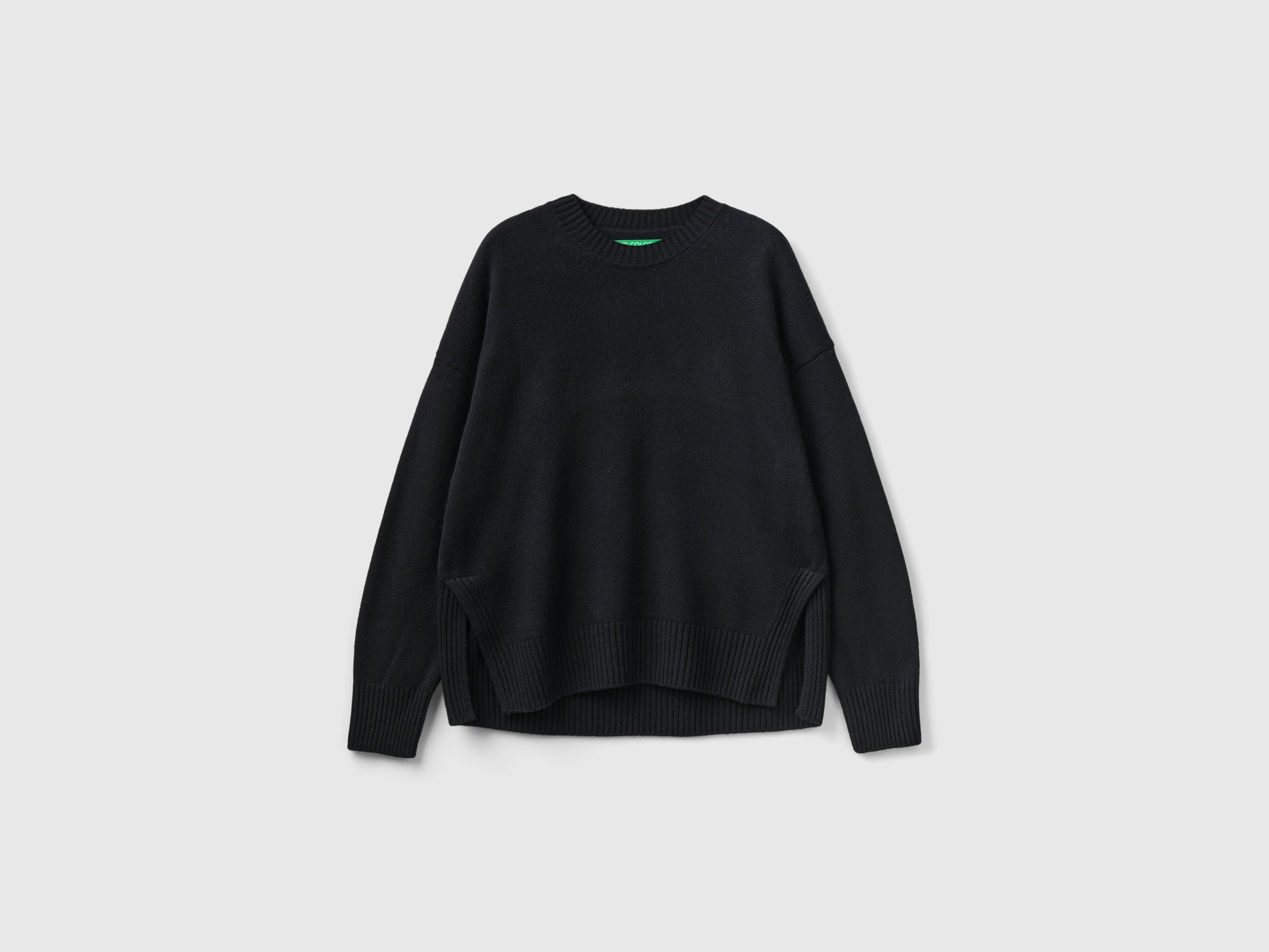 يونايتد كولورز اوف بينيتون بلوفر صوف مخلوط بقصة مربعة نسائي