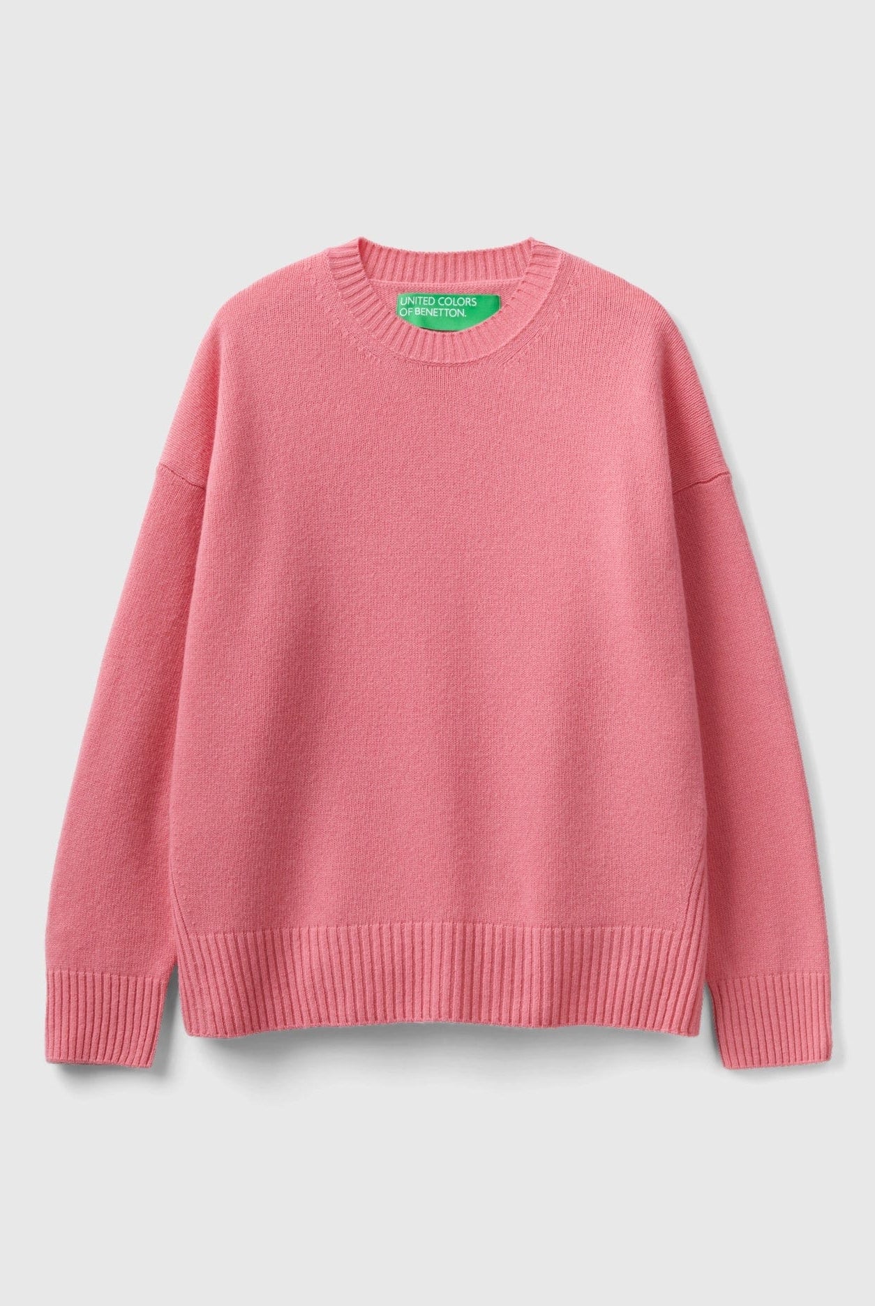 يونايتد كولورز اوف بينيتون بلوفر صوف مخلوط بقصة مربعة نسائي