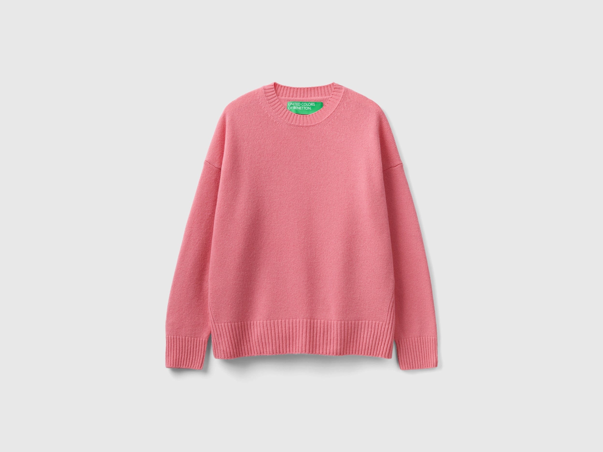 يونايتد كولورز اوف بينيتون بلوفر صوف مخلوط بقصة مربعة نسائي