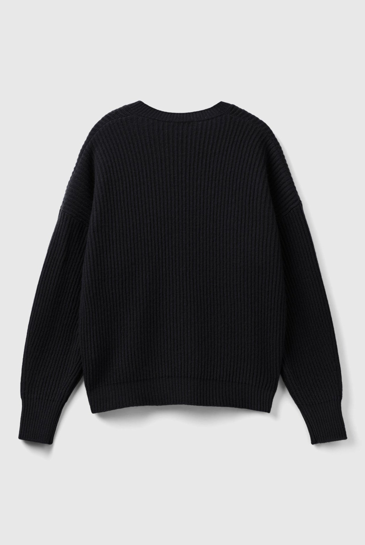 يونايتد كولورز اوف بينيتون بلوفر صوف ممزوج بتصميم مربع وياقة على شكل V نسائي