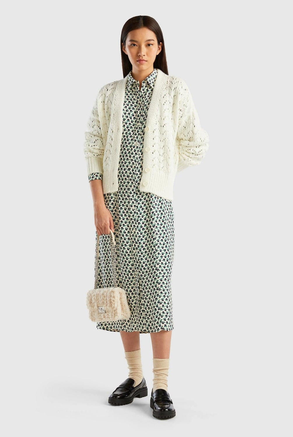 يونايتد كولورز اوف بينيتون بلوفر مطرز نسائي