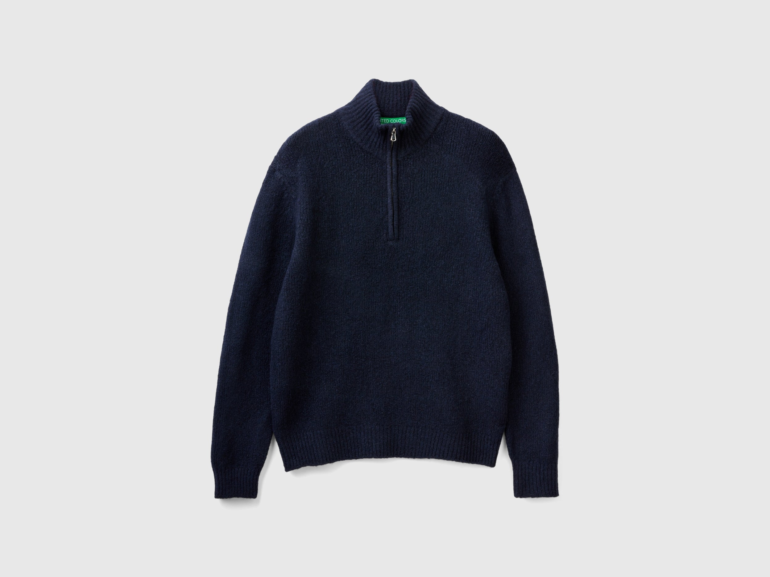 يونايتد كولورز اوف بينيتون بلوفر طويل الأكمام بسحاب كم طويل رجالي