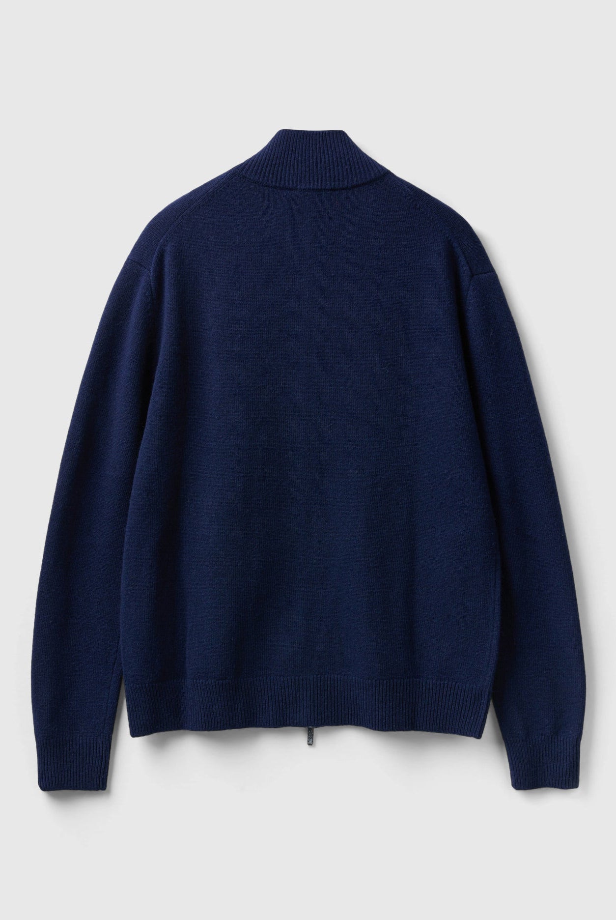 يونايتد كولورز اوف بينيتون بلوفر صوف بسحاب سادة كم طويل رجالي