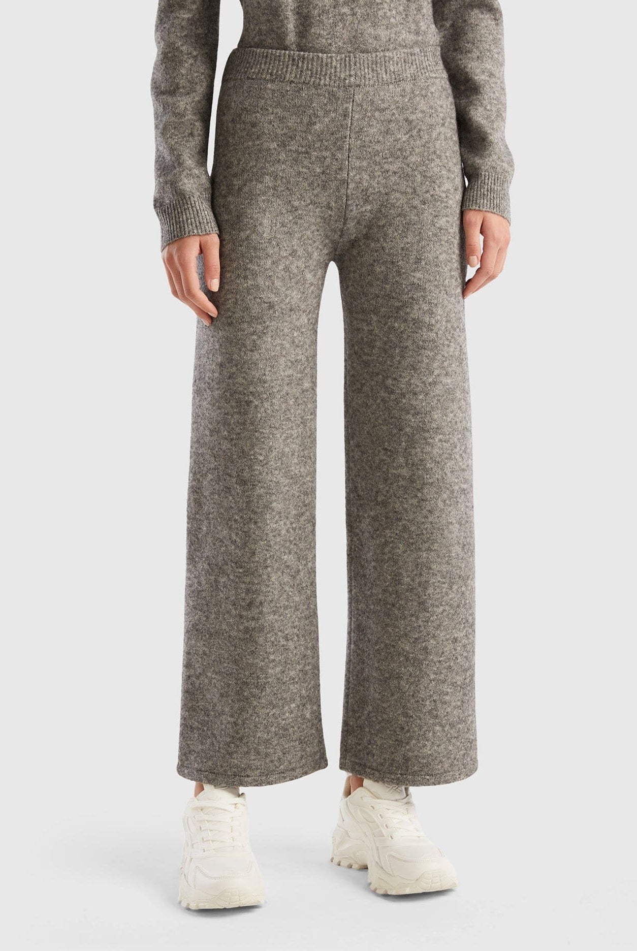 يونايتد كولورز اوف بينيتون بنطلون محبوك من مزيج الصوف