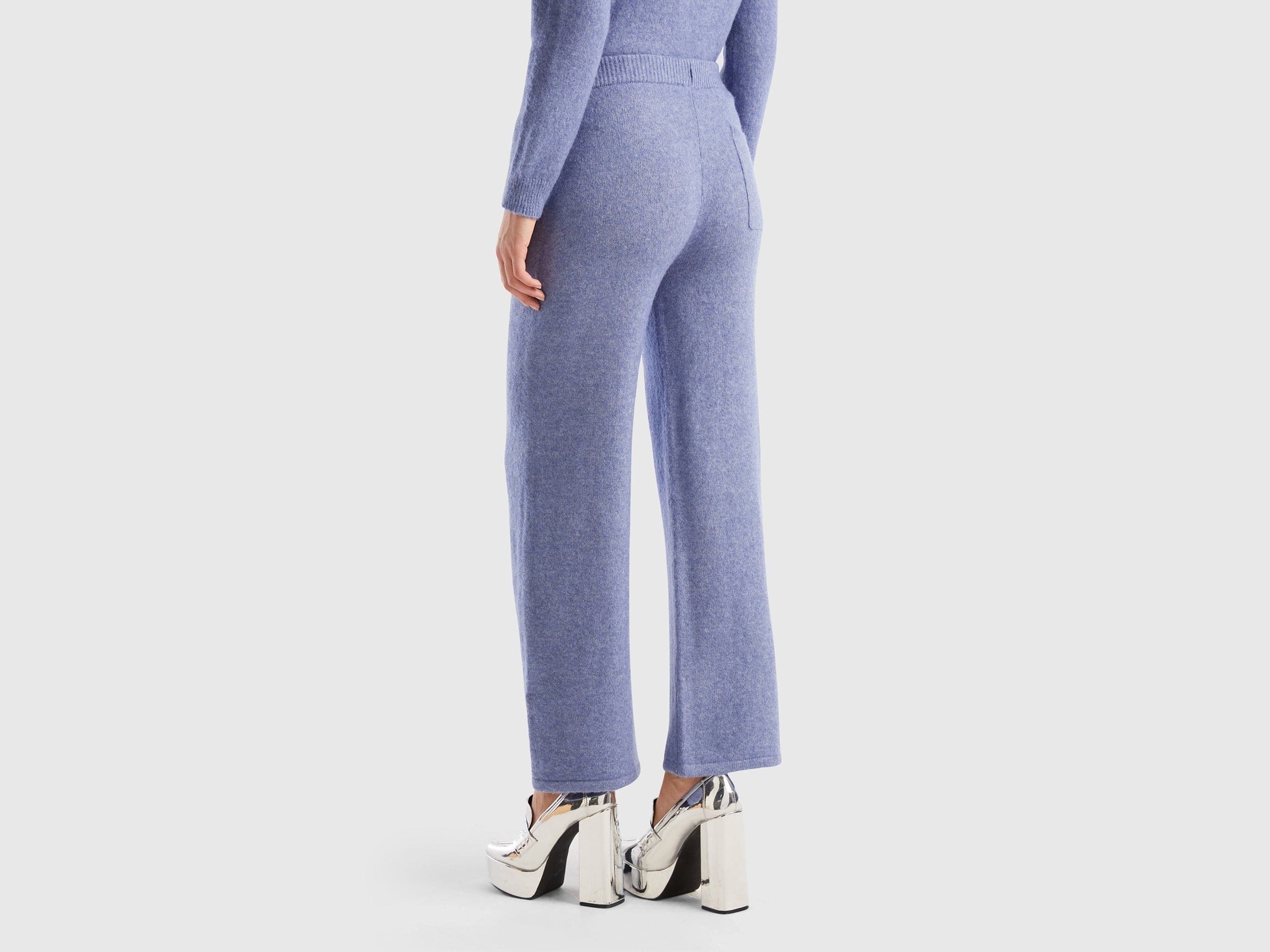 يونايتد كولورز اوف بينيتون بنطلون محبوك من مزيج الصوف