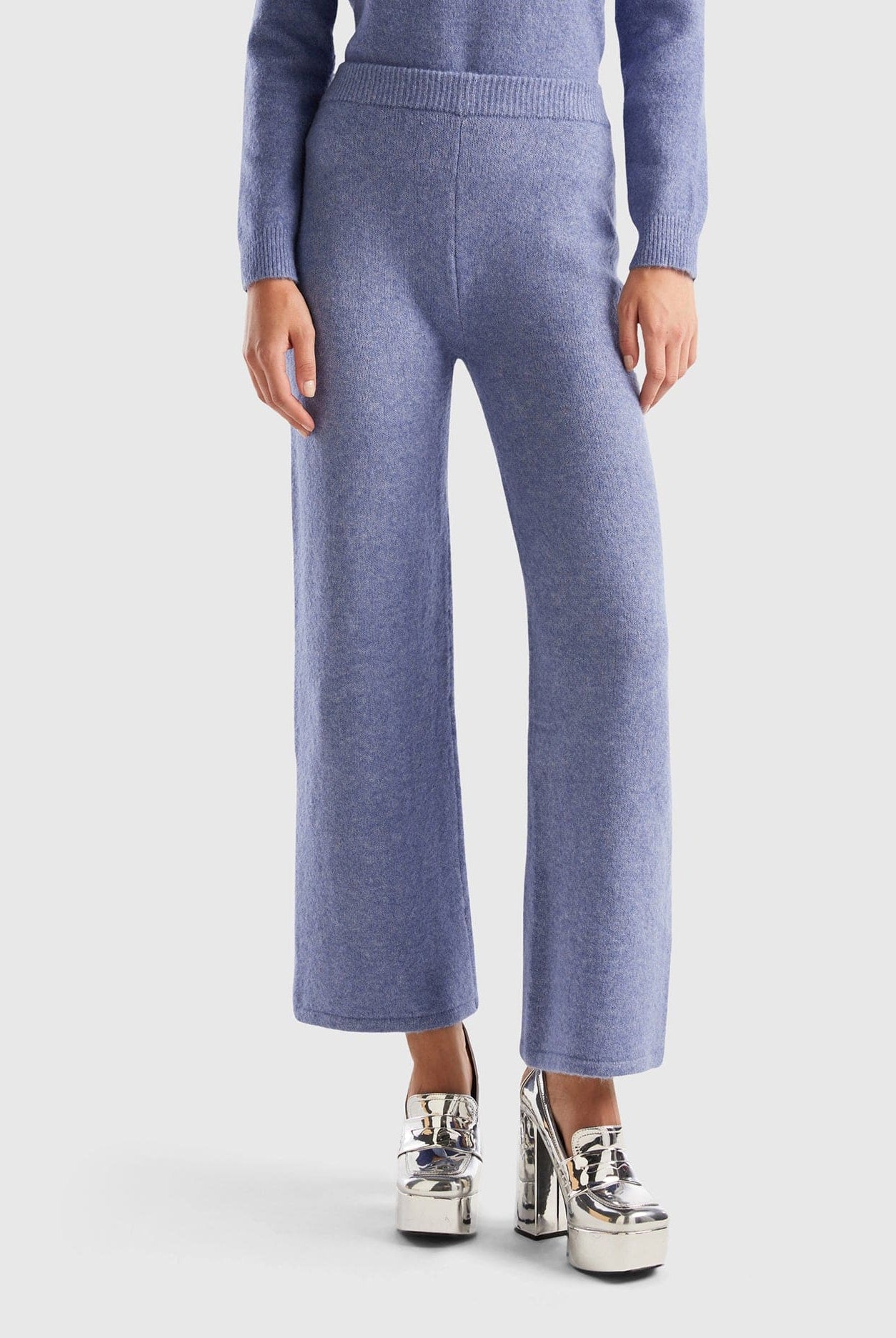 يونايتد كولورز اوف بينيتون بنطلون محبوك من مزيج الصوف