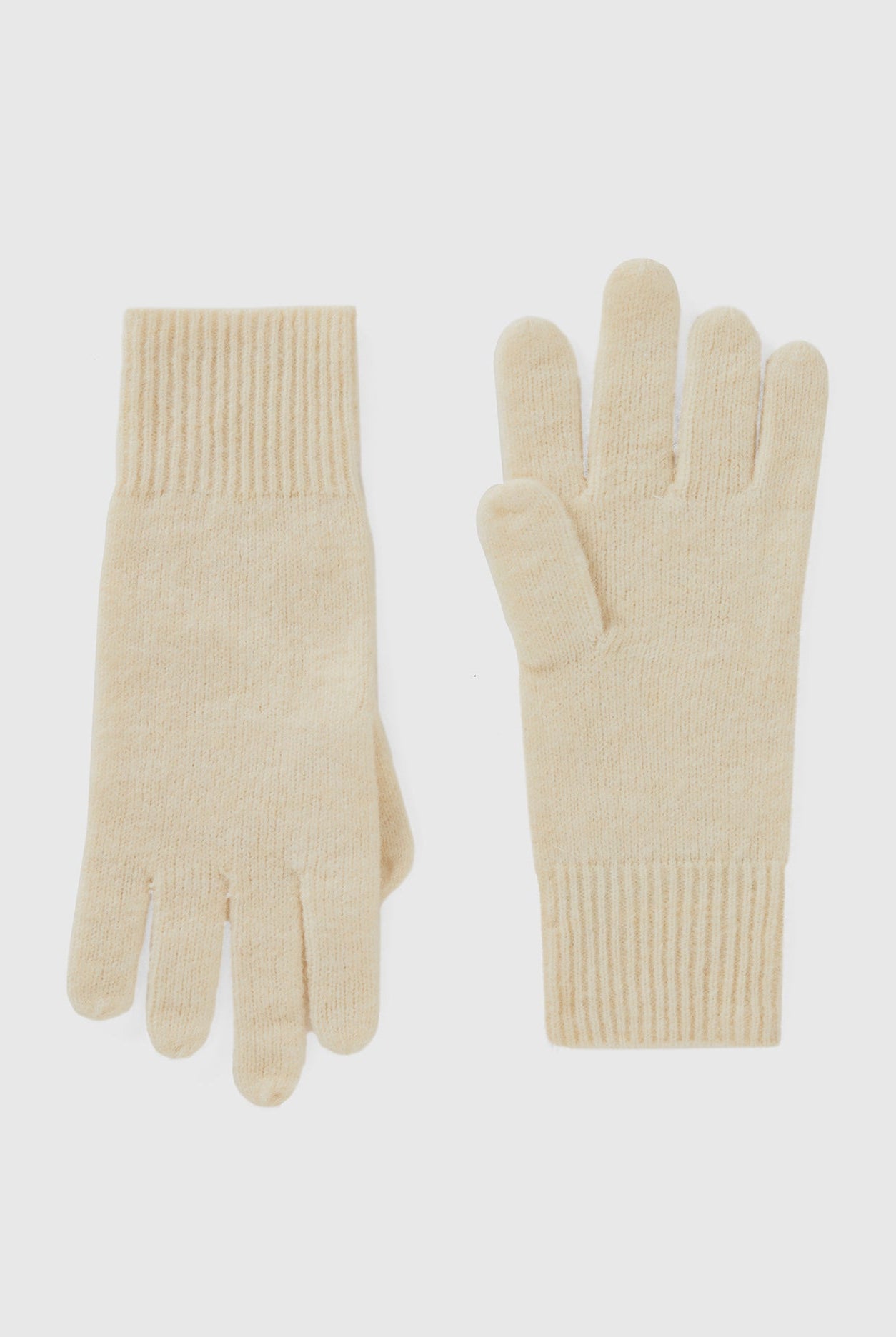 يونايتد كولورز اوف بينيتون قفازات صوف ممزوج سادة نسائي