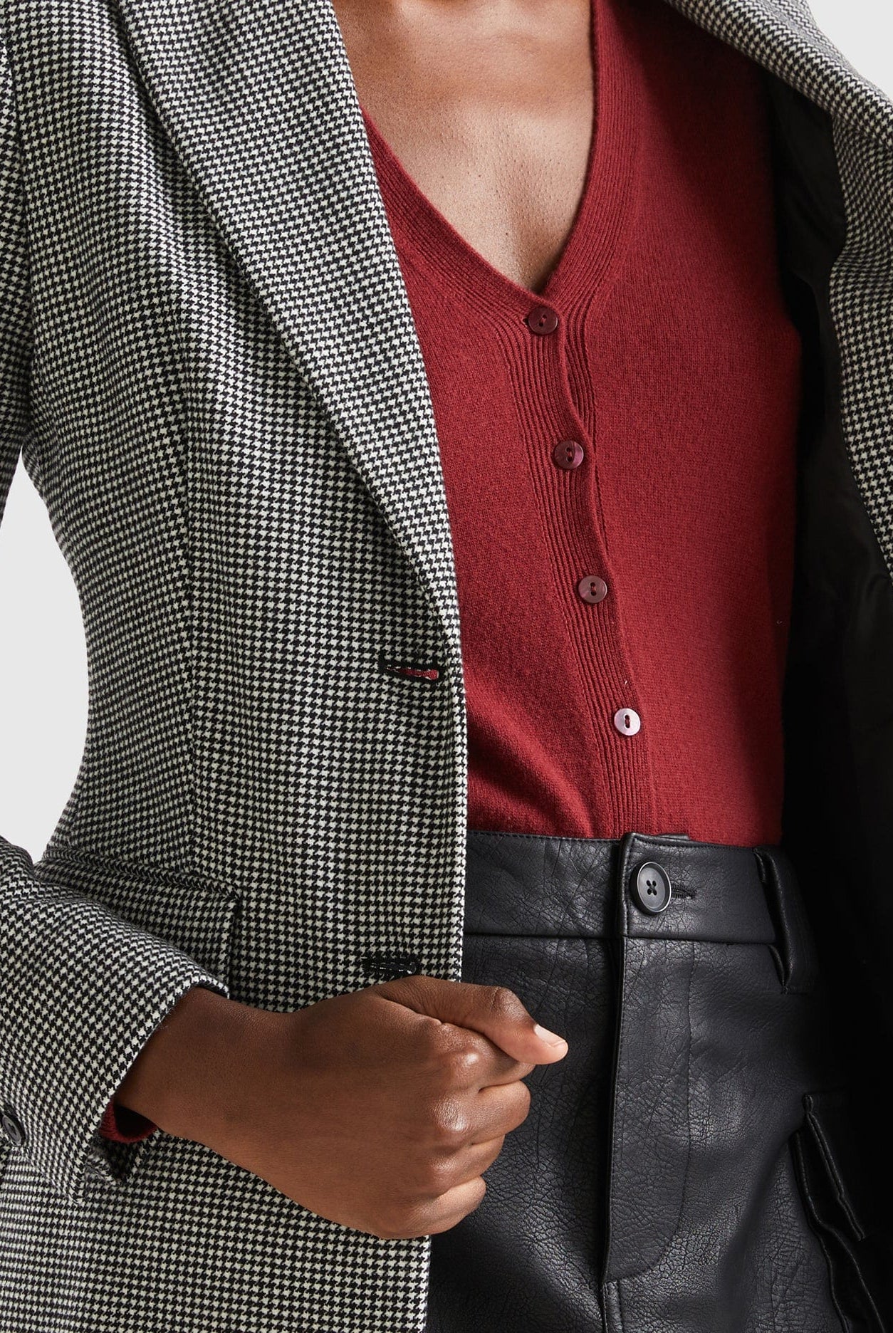 يونايتد كولورز اوف بينيتون بليزر بزرارين واسع طويل نسائي