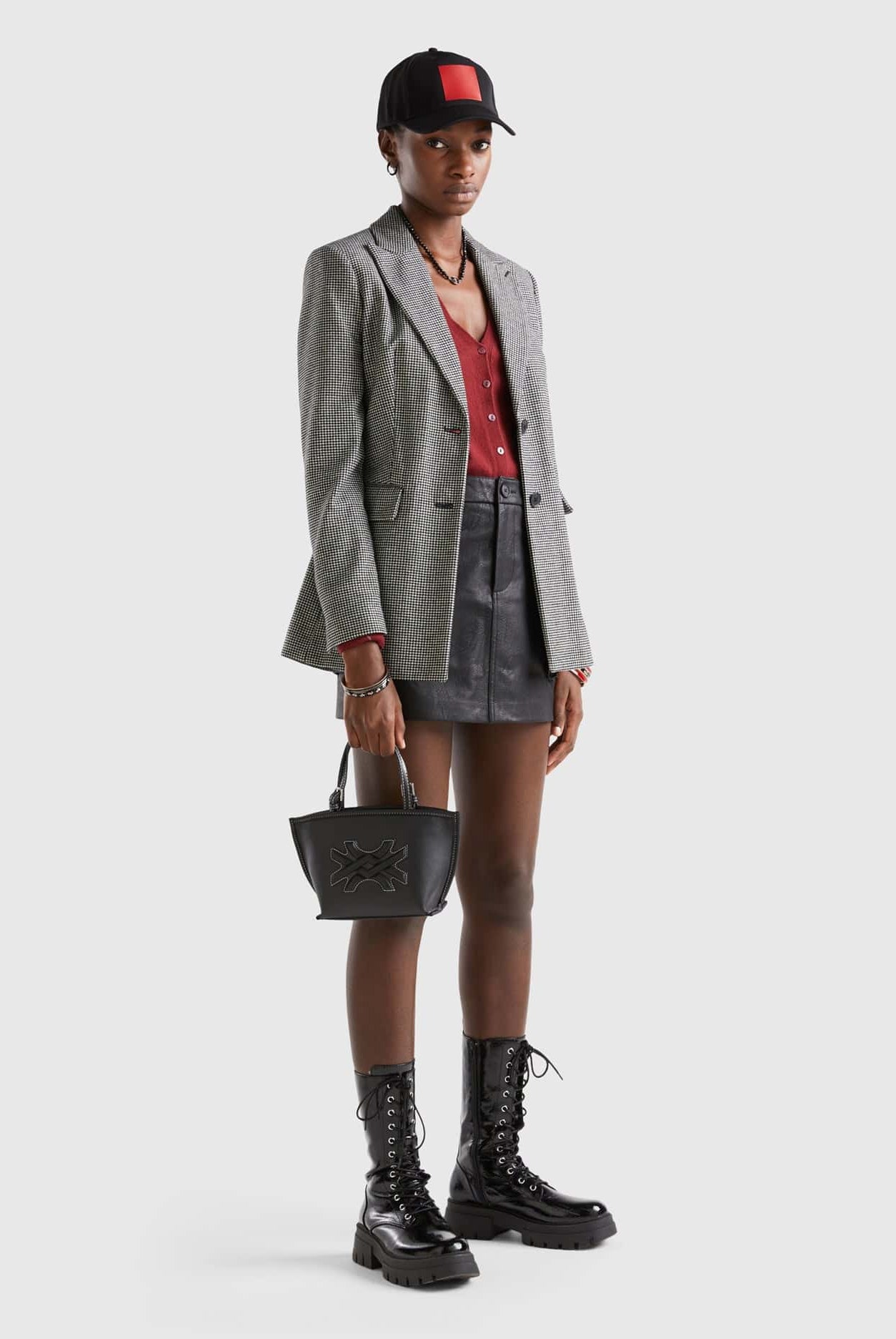 يونايتد كولورز اوف بينيتون بليزر بزرارين واسع طويل نسائي