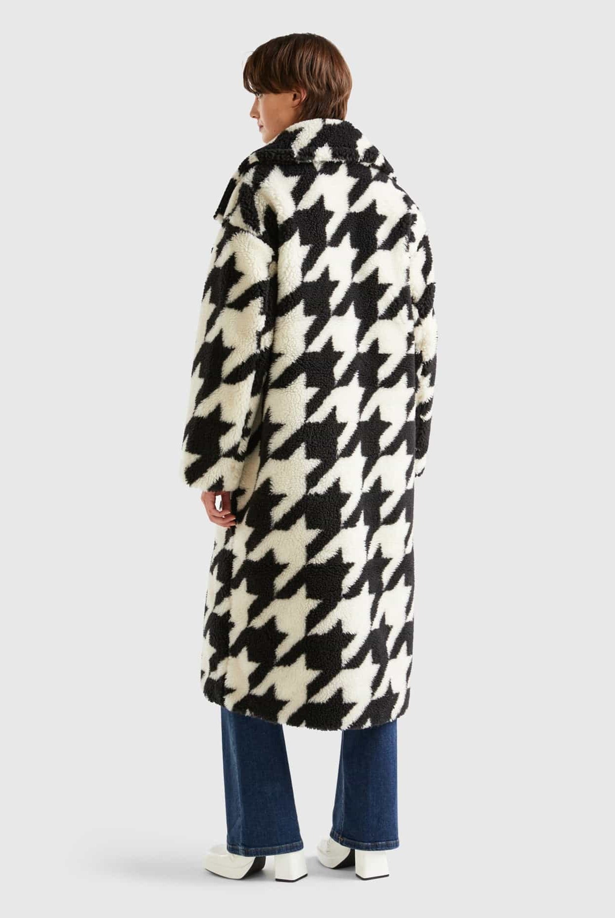 يونايتد كولورز اوف بينيتون معطف تيدي بنقشة هاوندستوث