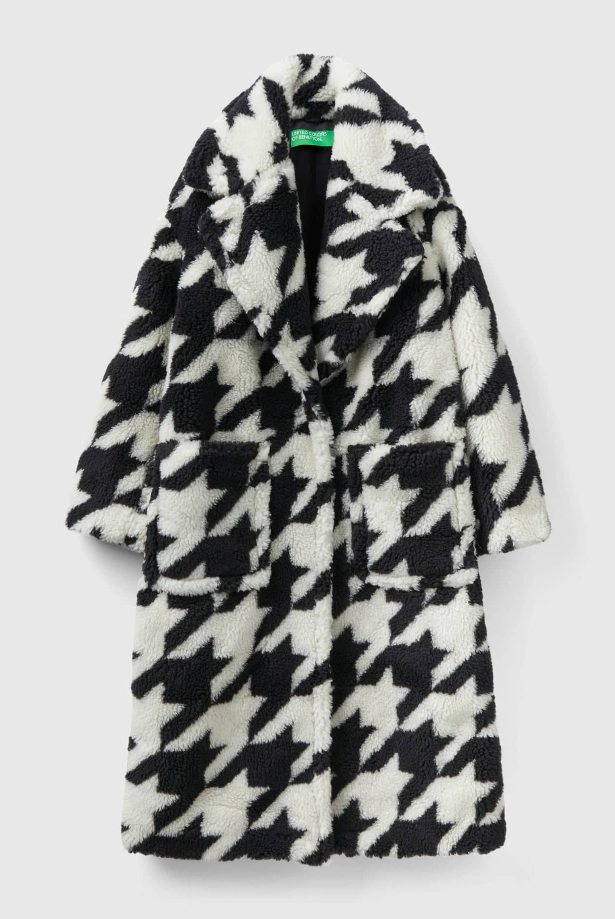 يونايتد كولورز اوف بينيتون معطف تيدي بنقشة هاوندستوث