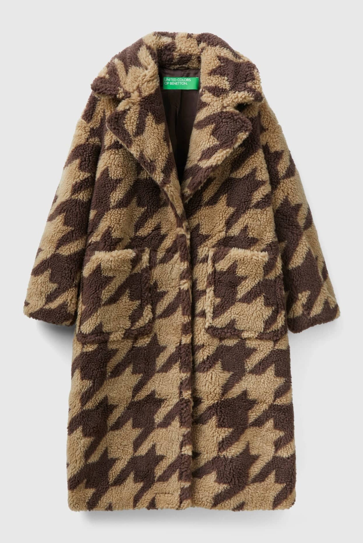 يونايتد كولورز اوف بينيتون معطف تيدي بنقشة هاوندستوث