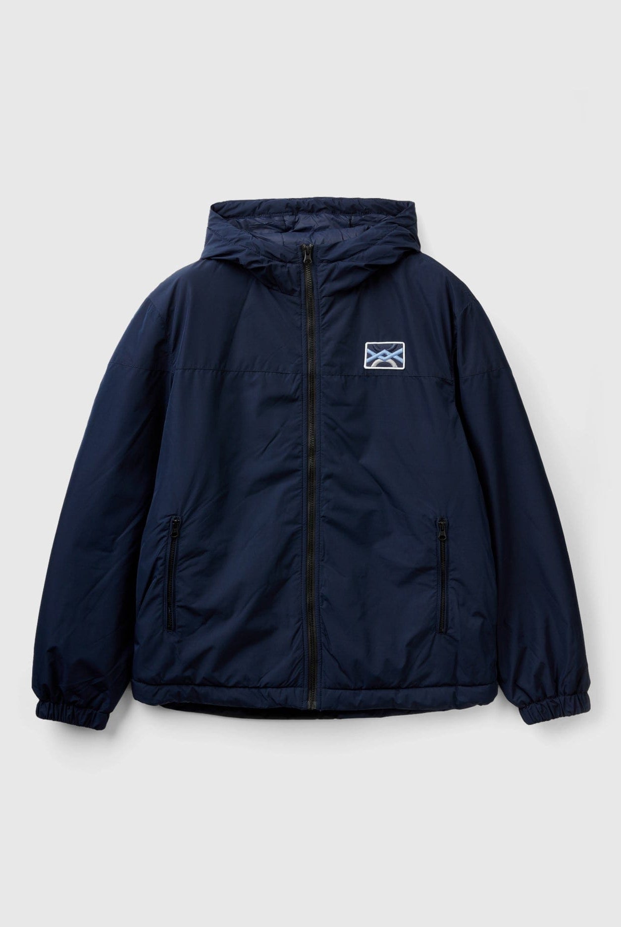 يونايتد كولورز اوف بينيتون جاكيت مقاوم للمطر بغطاء للرأس