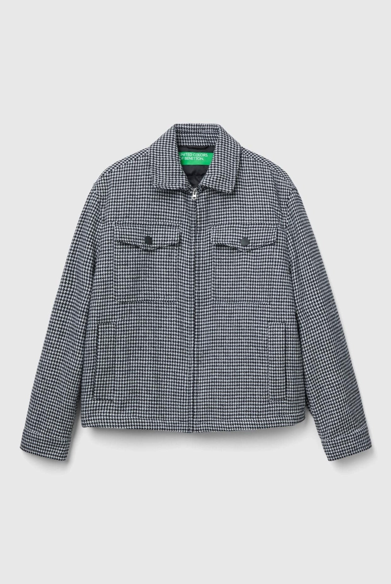 يونايتد كولورز اوف بينيتون سترة رجالي منقوشة ببطانة وجيوب