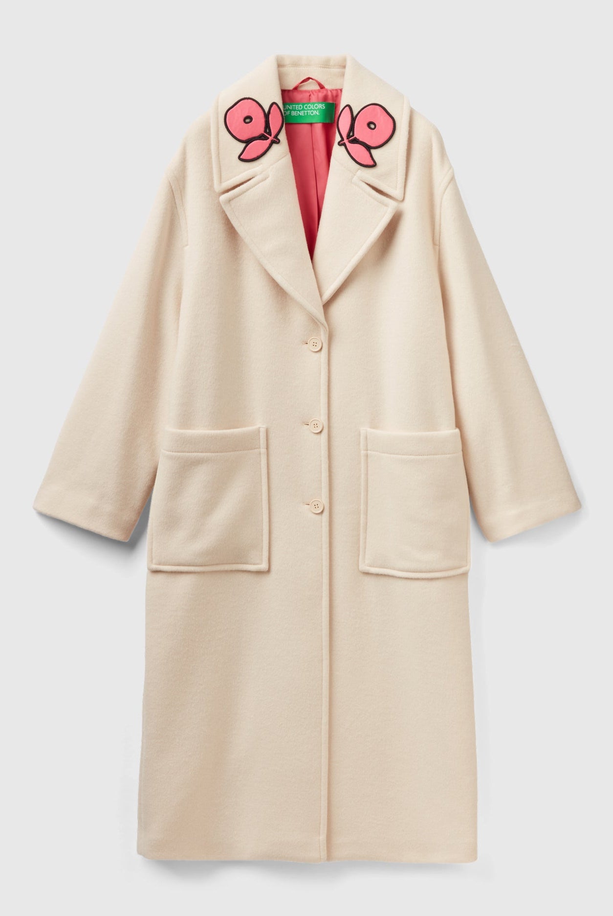 يونايتد كولورز اوف بينيتون معطف بنقشة زهور مع جيوب