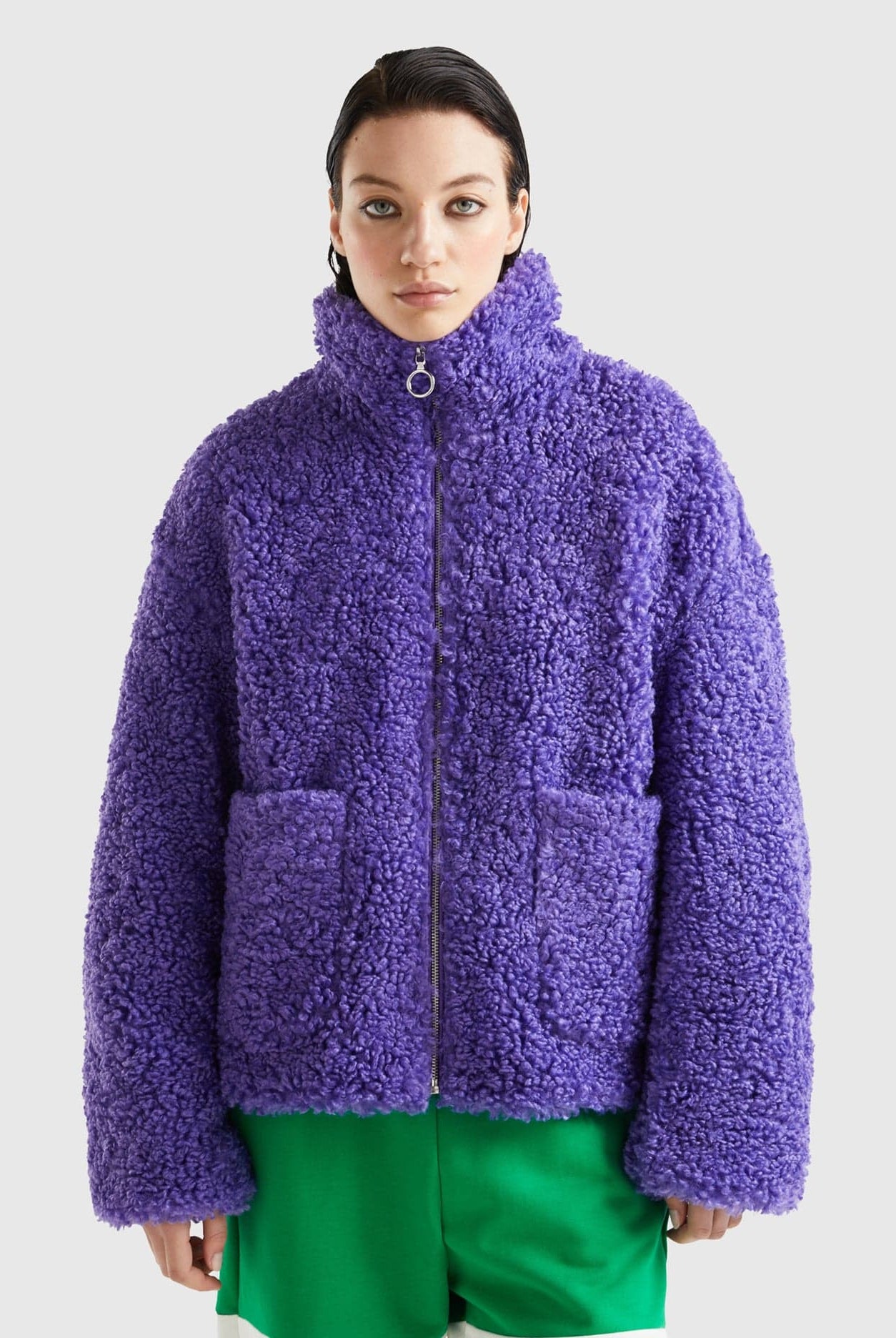 يونايتد كولورز اوف بينيتون سترة نسائي فرو صناعي