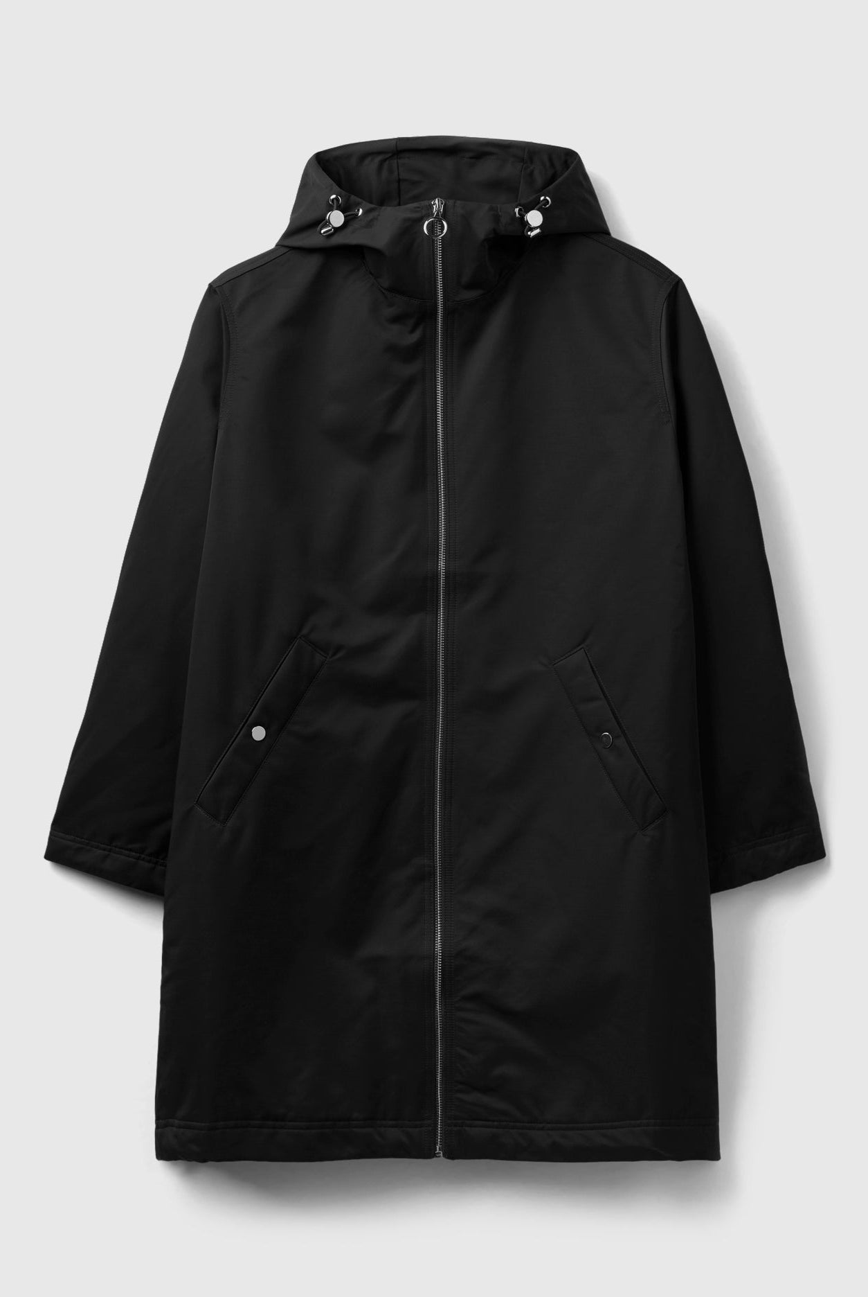 يونايتد كولورز اوف بينيتون سترة نسائية مقاومة للمطر من النايلون وبها غطاء للرأس