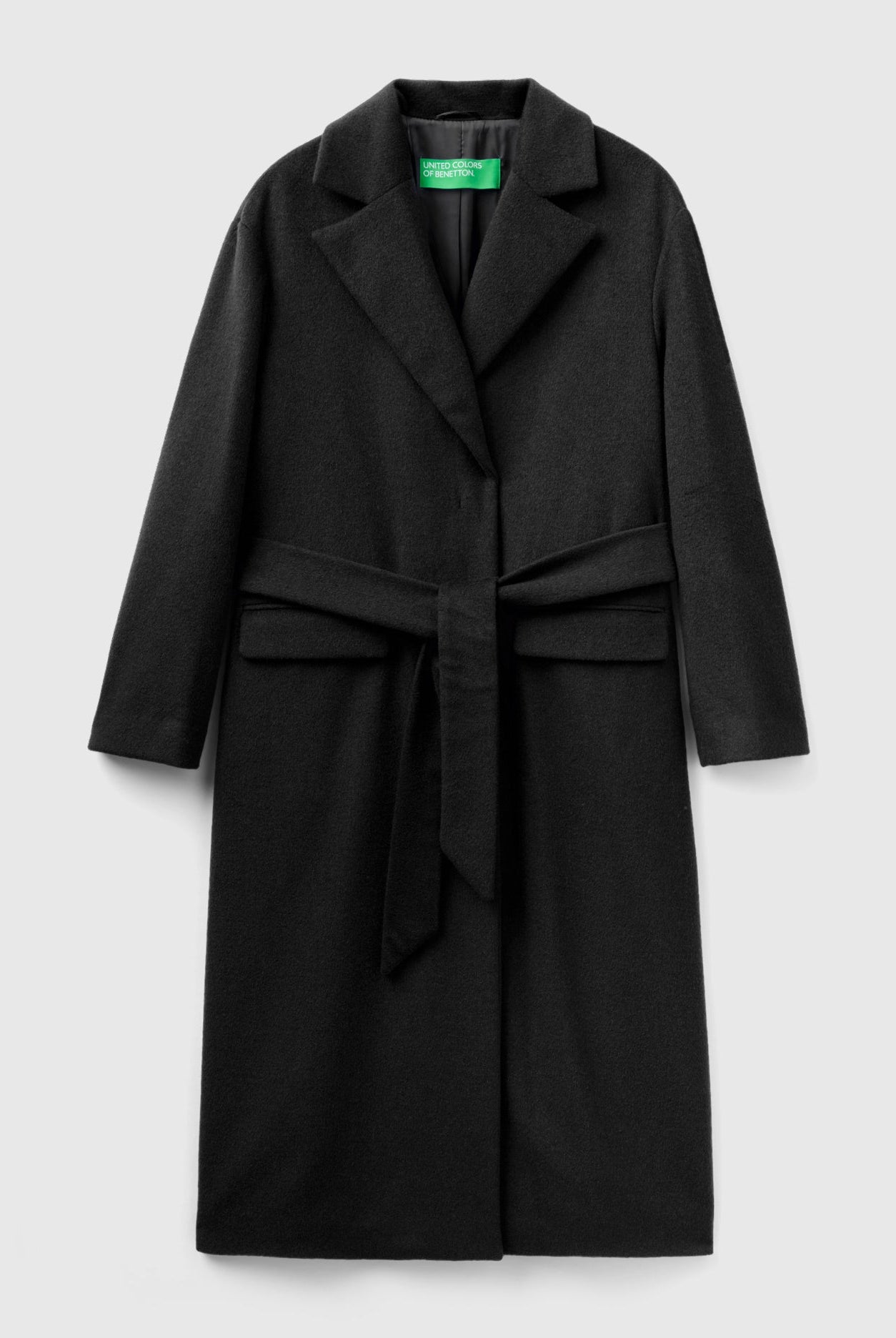 يونايتد كولورز اوف بينيتون معطف طويل بحزام للنساء