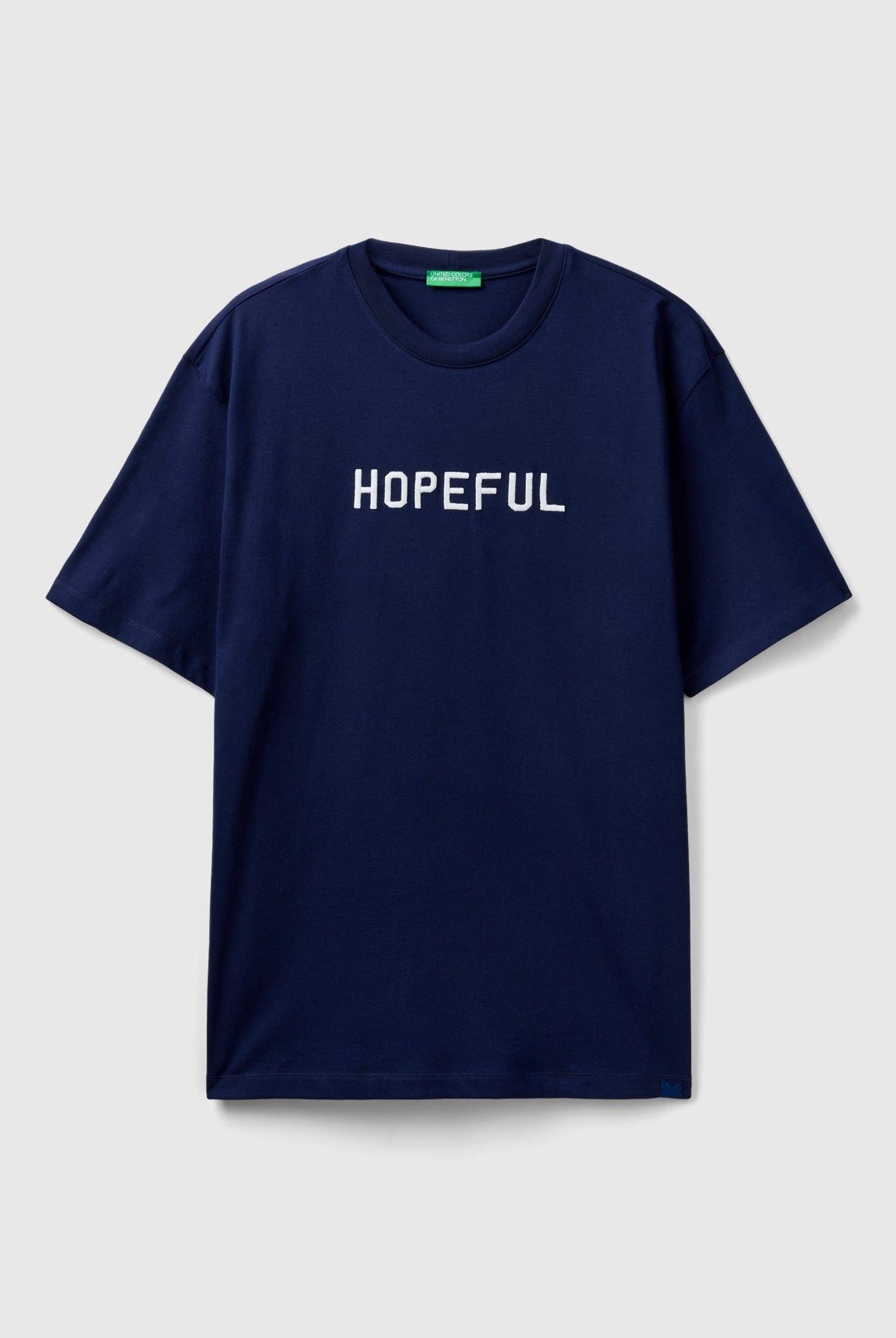 يونايتد كولورز اوف بينيتون تيشيرت بطباعة شعار بطبعة أمامية نص كم نسائي