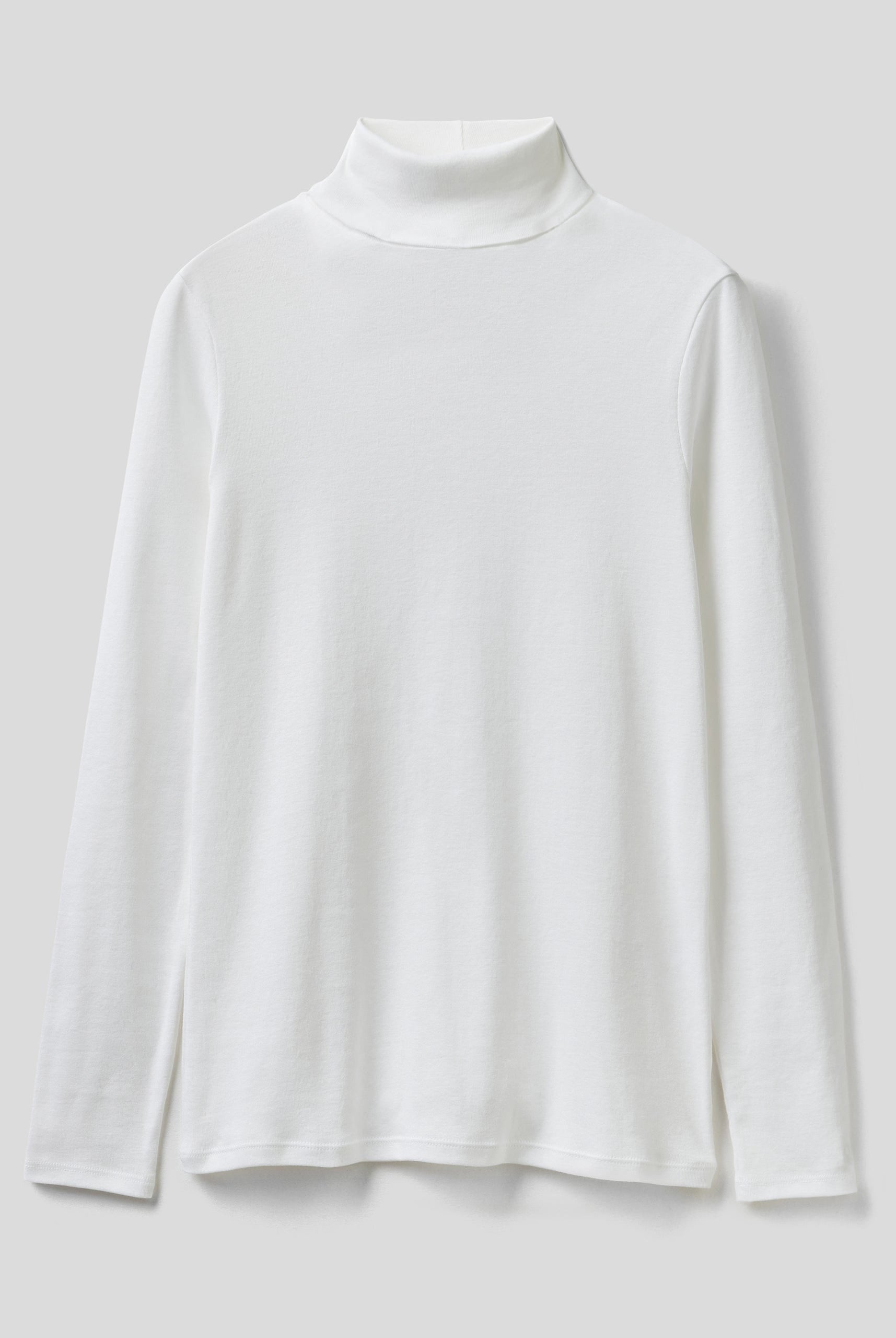 يونايتد كولورز اوف بينيتون تيشيرت نسائي بأكمام طويلة وياقة عالية