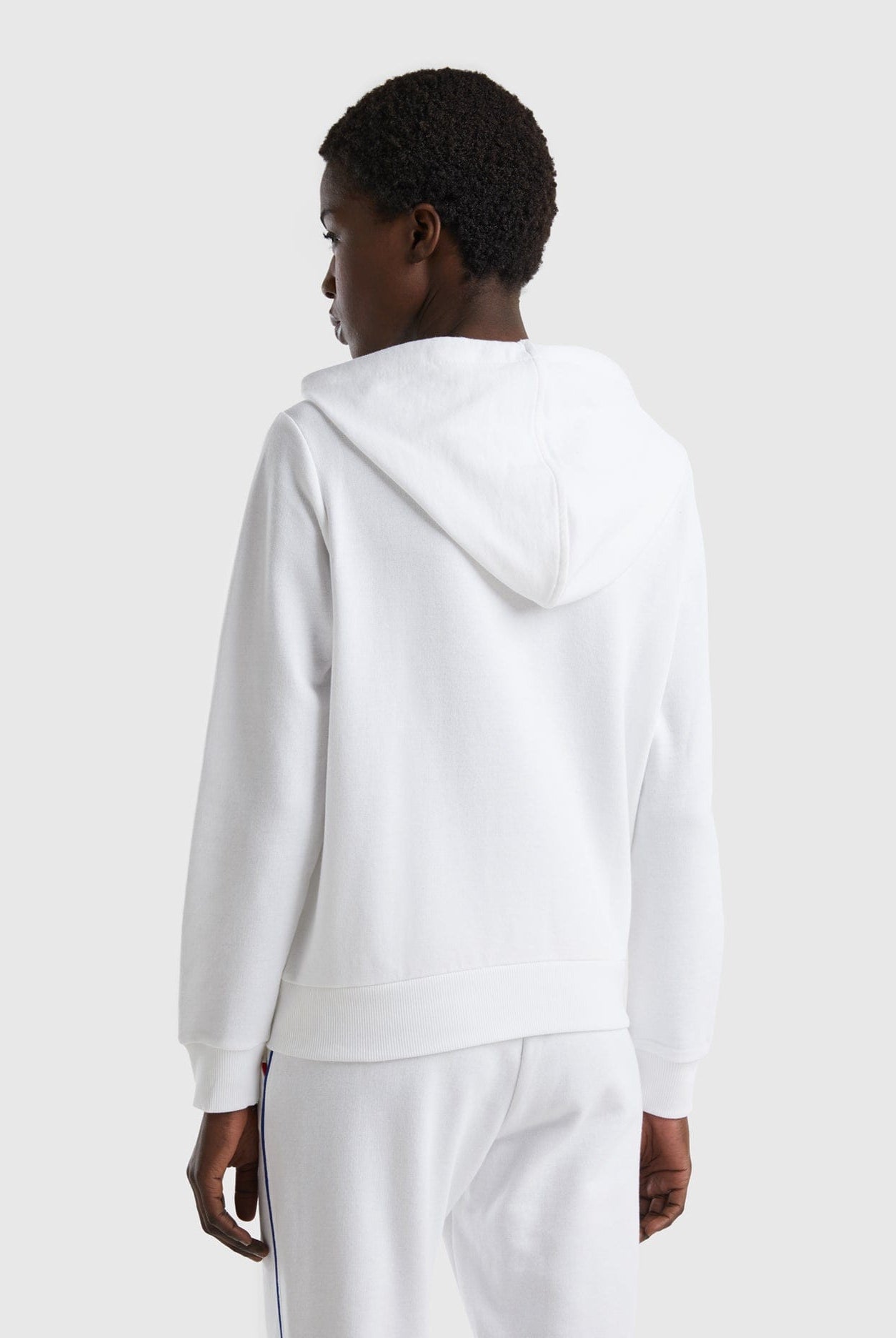 يونايتد كولورز اوف بينيتون سويت شيرت قطن بسحاب وقبعة بسحاب نسائي