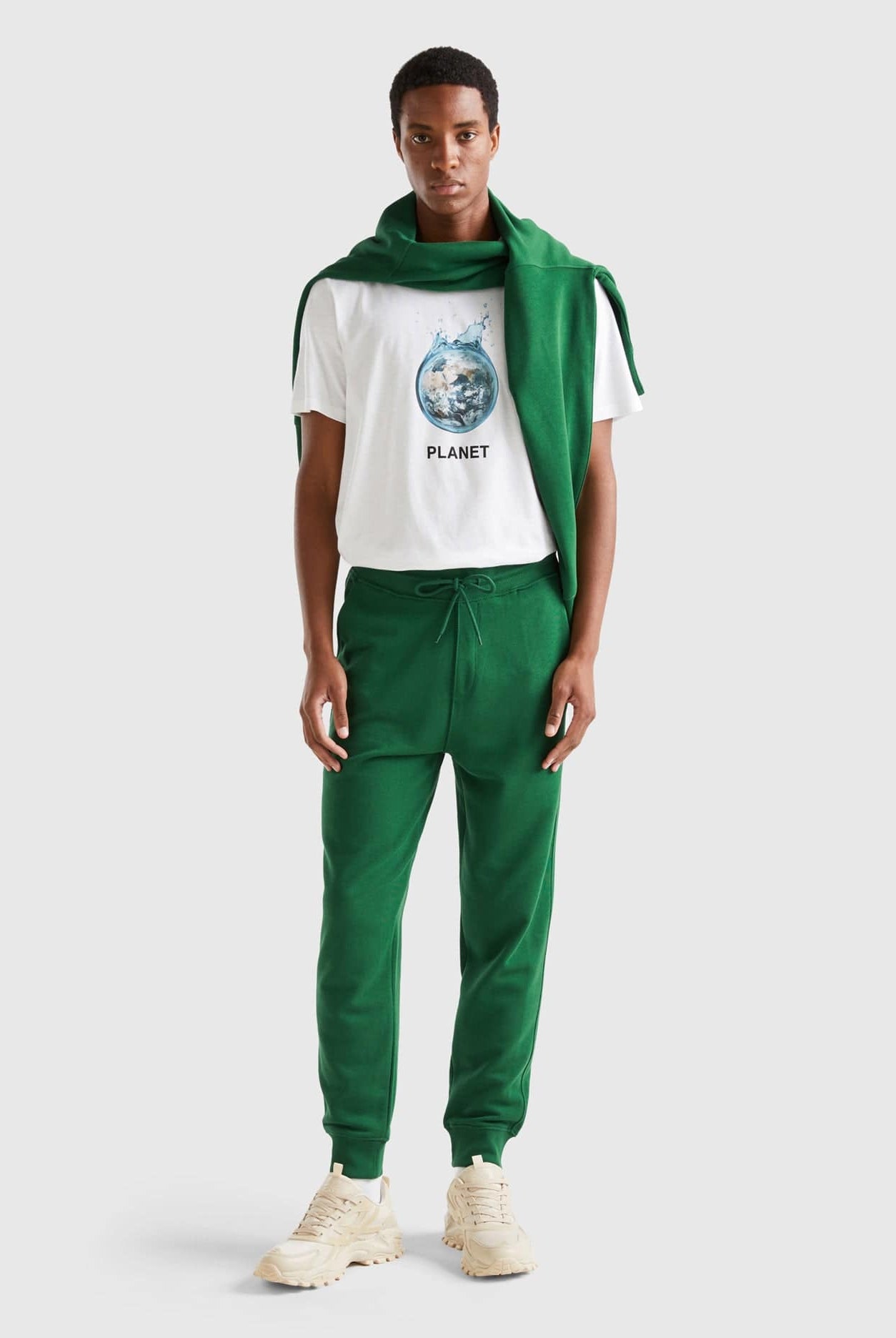 يونايتد كولورز اوف بينيتون بنطلون رياضي قطن بنسبة 100%