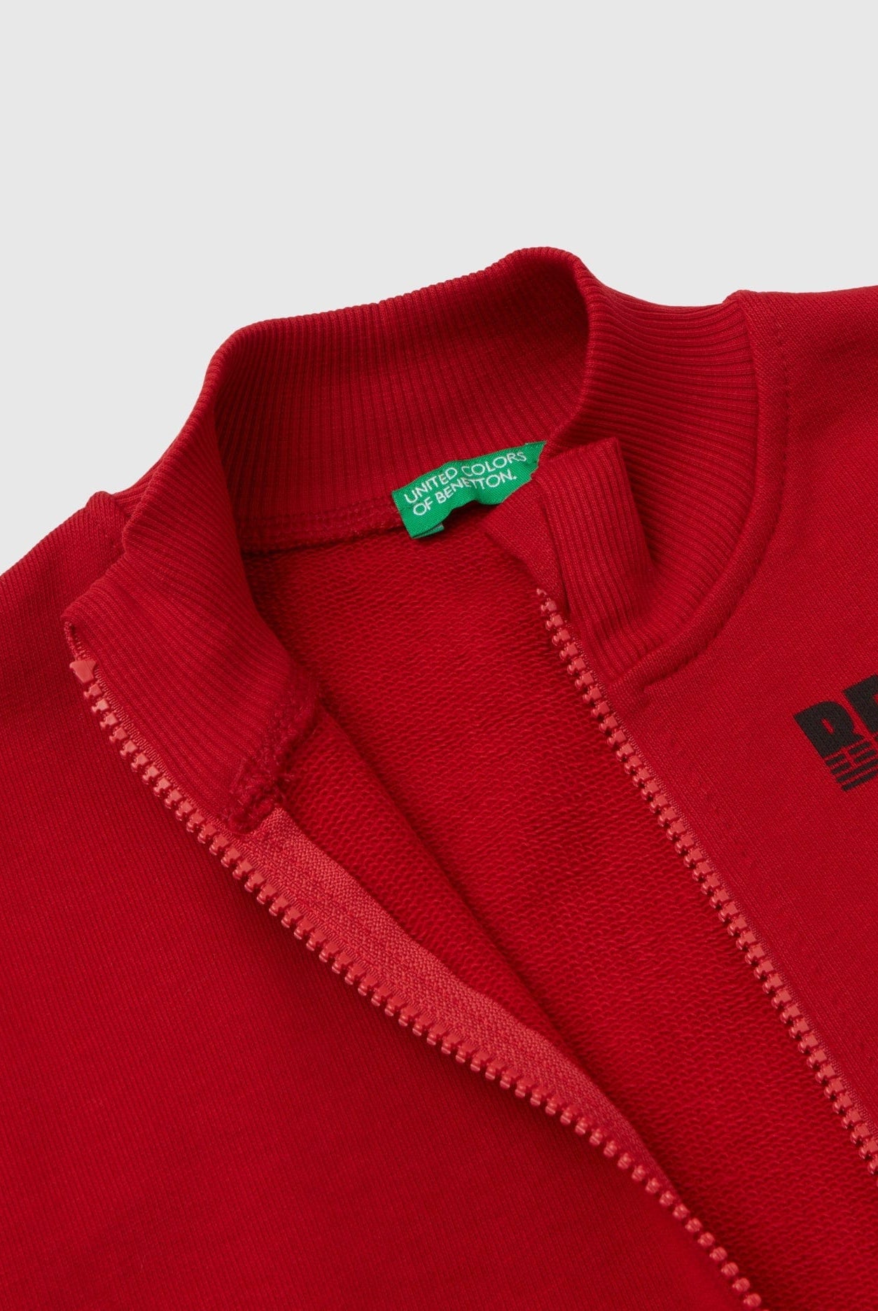 يونايتد كولورز اوف بينيتون سويت شيرت من القطن العضوي بسحاب أطفالي