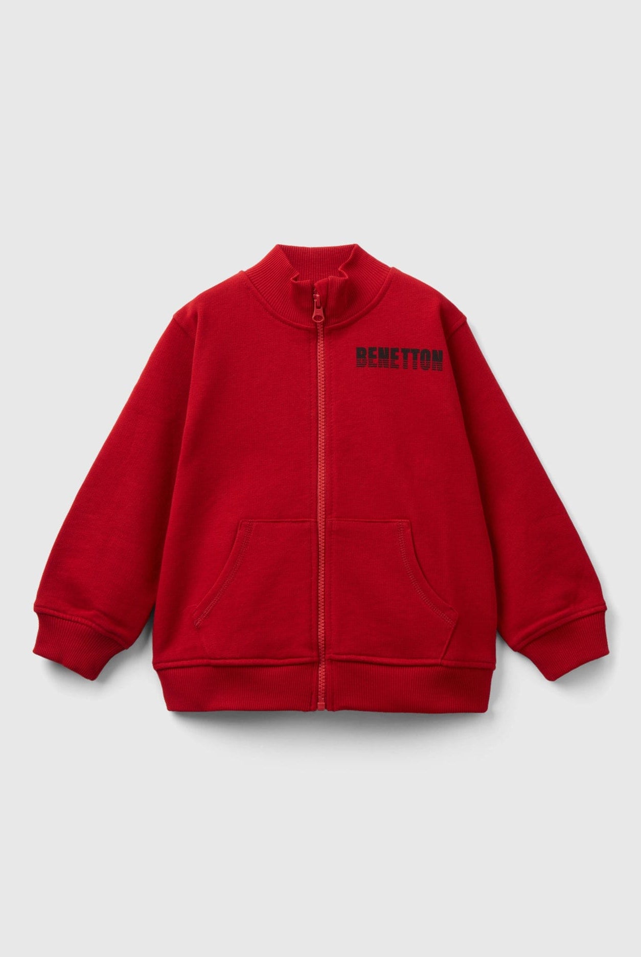 يونايتد كولورز اوف بينيتون سويت شيرت من القطن العضوي بسحاب أطفالي