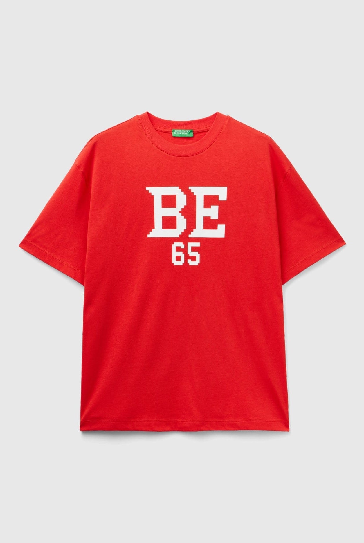 يونايتد كولورز اوف بينيتون تيشيرت أسود بطبعة أرنب نص كم رجالي