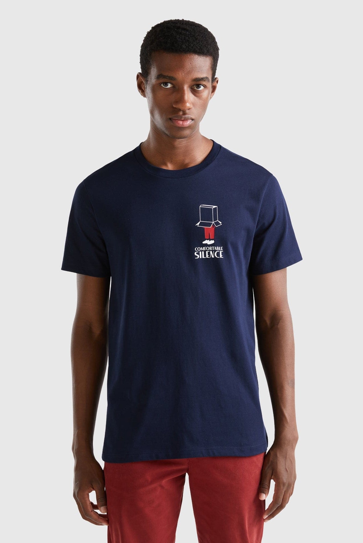 يونايتد كولورز اوف بينيتون تيشيرت شبابي بأكمام قصيرة وطباعة