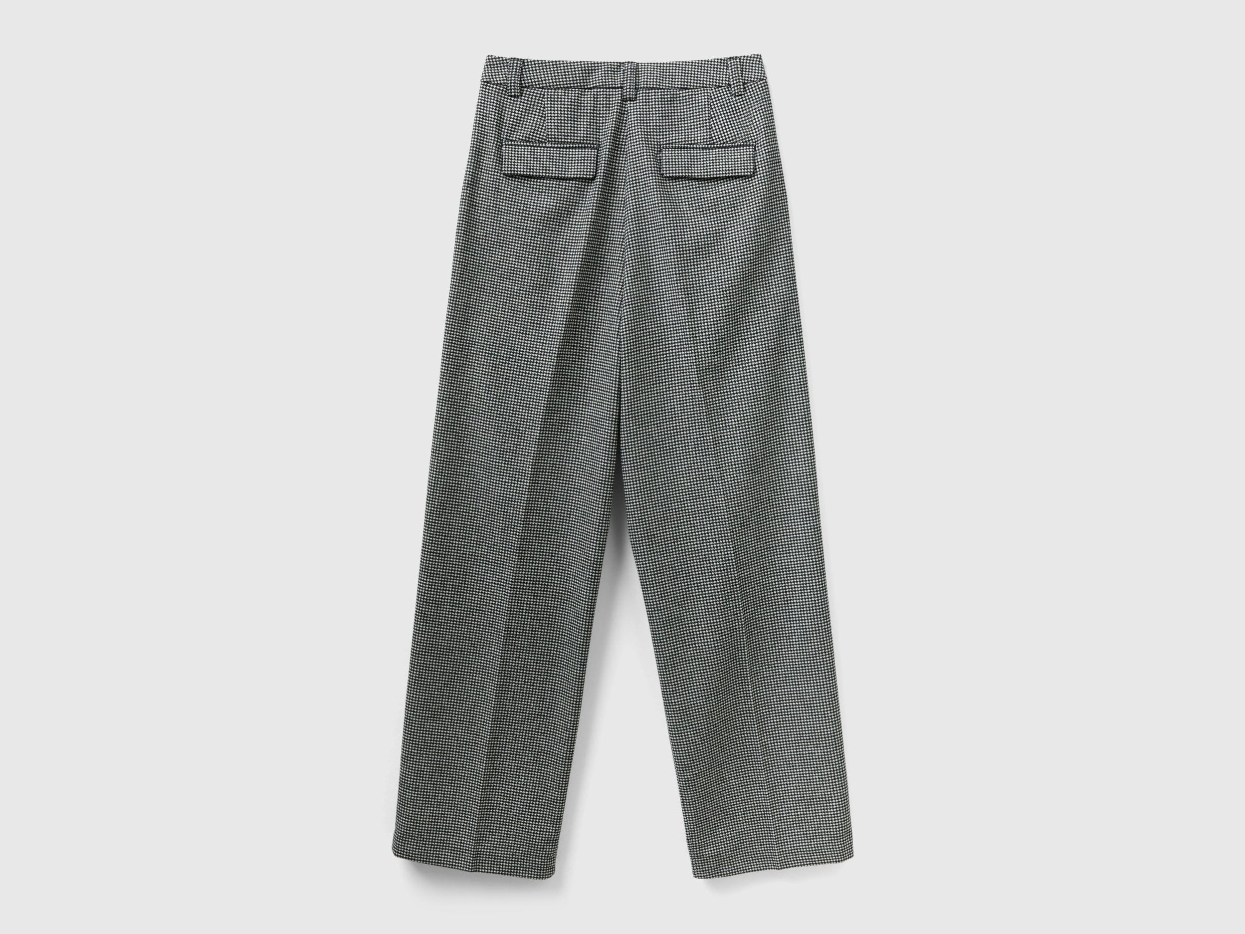 يونايتد كولورز اوف بينيتون بنطلون واسع الساق بنقشة نسائي