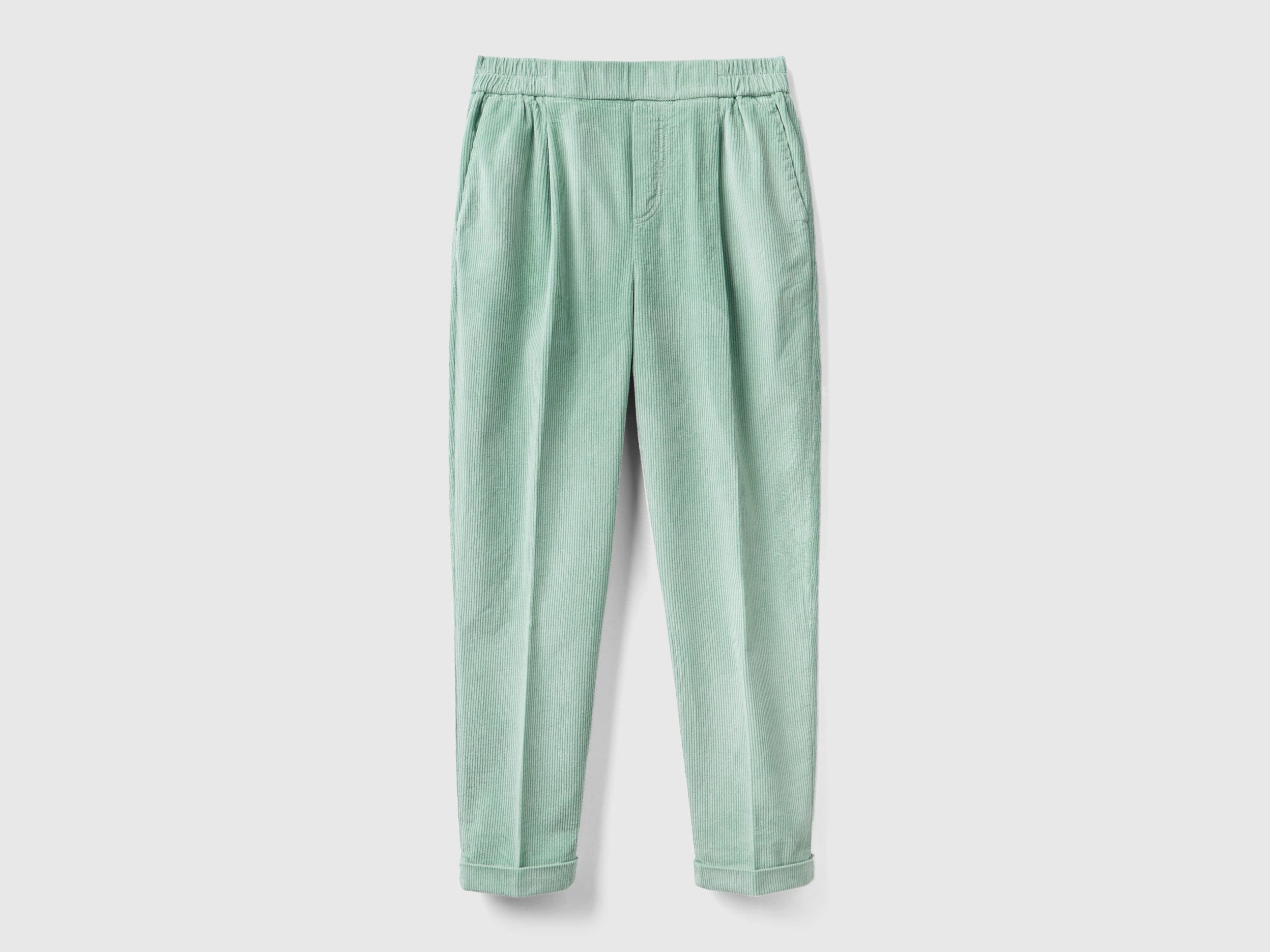 يونايتد كولورز اوف بينيتون بنطلون تشينو مخملي بخصر مطاطي رجالي