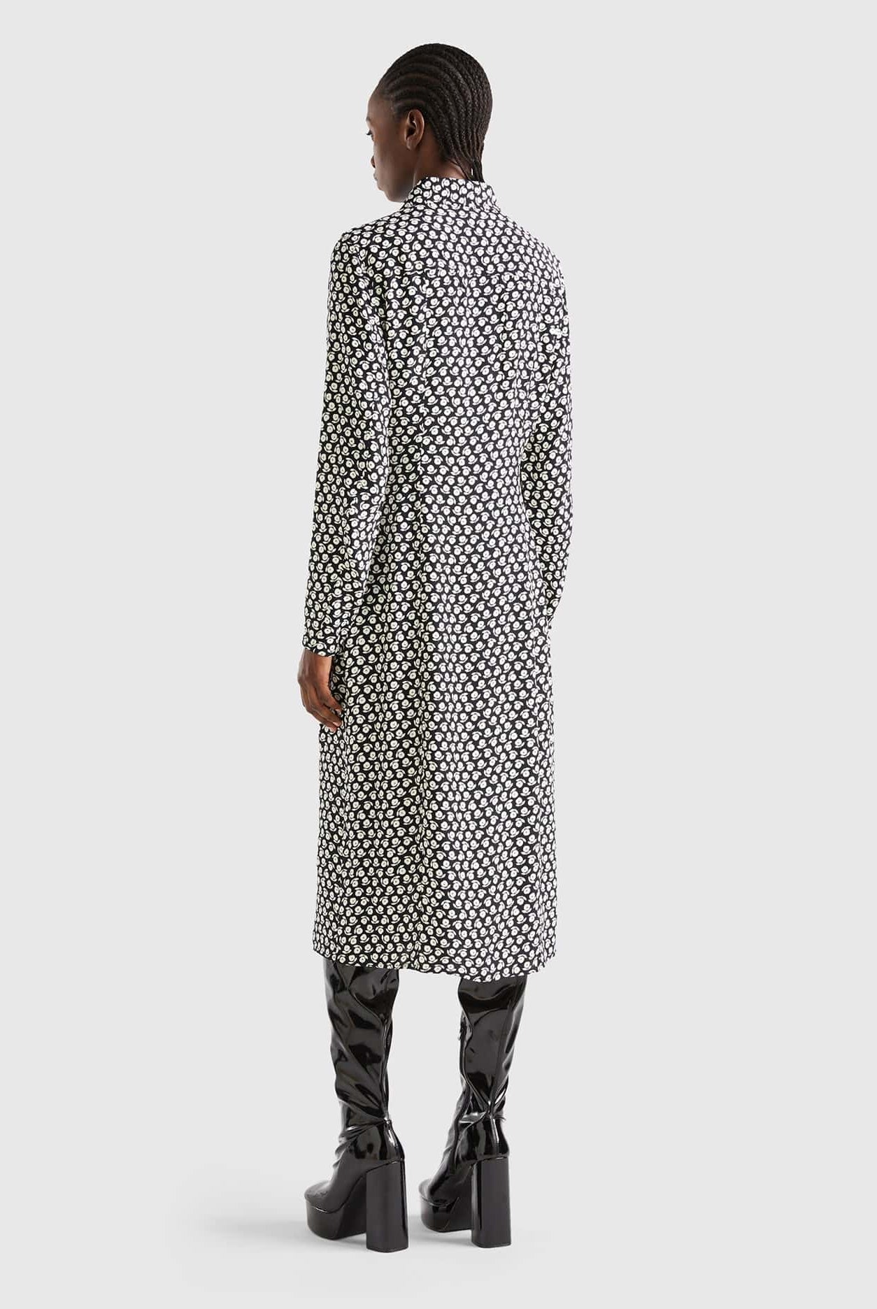 يونايتد كولورز اوف بينيتون فستان طويل مزخرف بالزهور للنساء