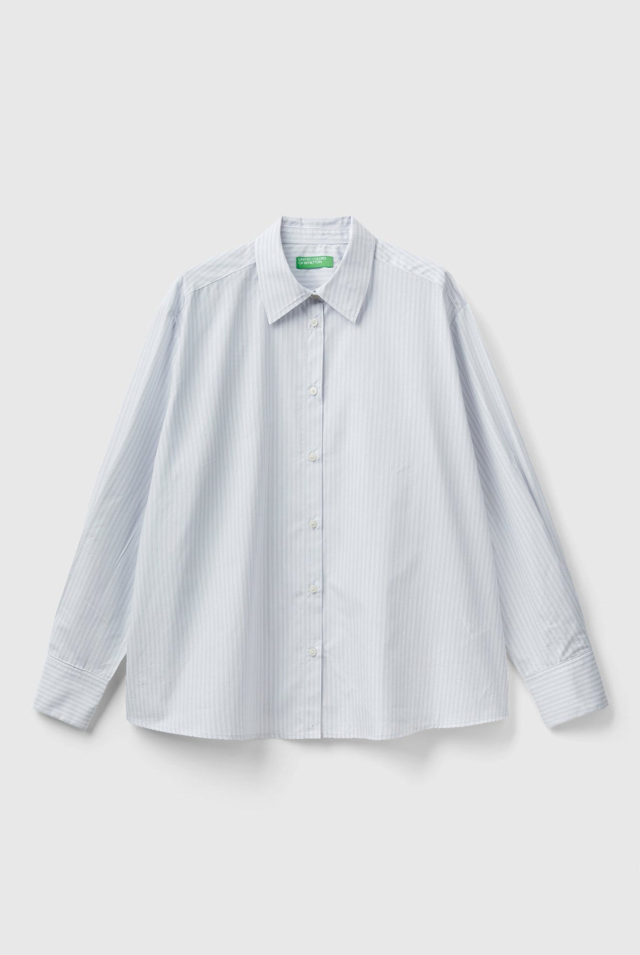 يونايتد كولورز اوف بينيتون قميص من القطن الخالص بنسبة 100% مخطط بالطول