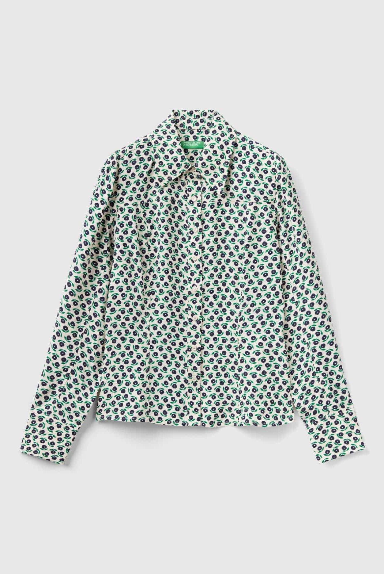 يونايتد كولورز اوف بينيتون قميص فيسكوز بنمط أزهار