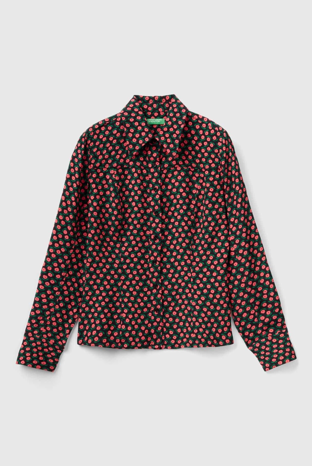 يونايتد كولورز اوف بينيتون قميص فيسكوز بنمط أزهار