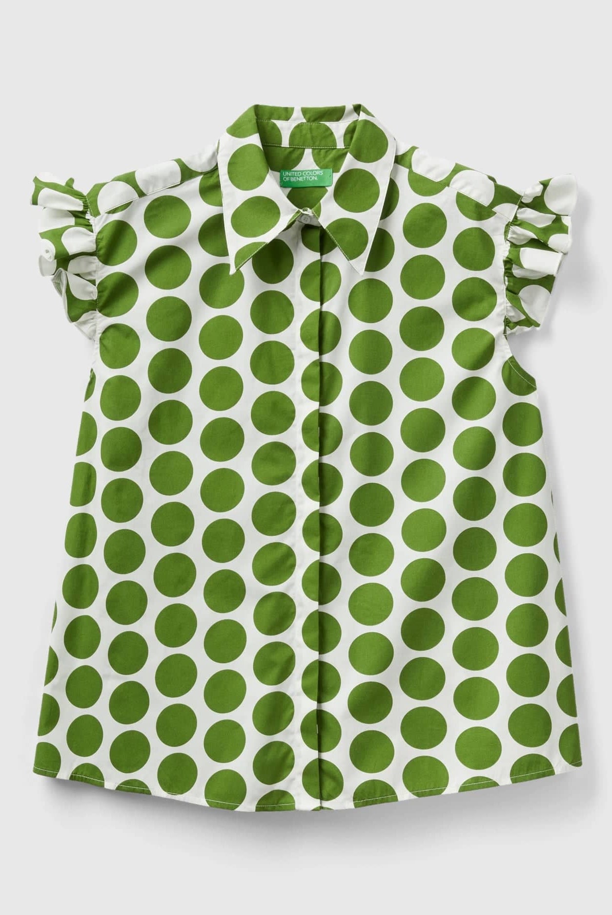 يونايتد كولورز اوف بينيتون قميص نسائي بدون أكمام منقط