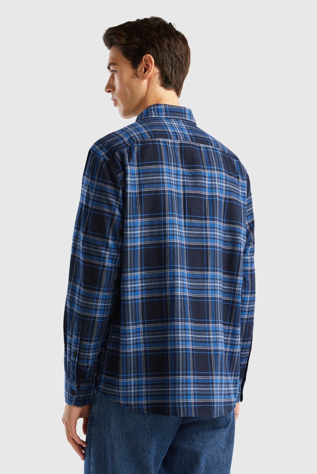 يونايتد كولورز اوف بينيتون قميص كاروهات كم طويل