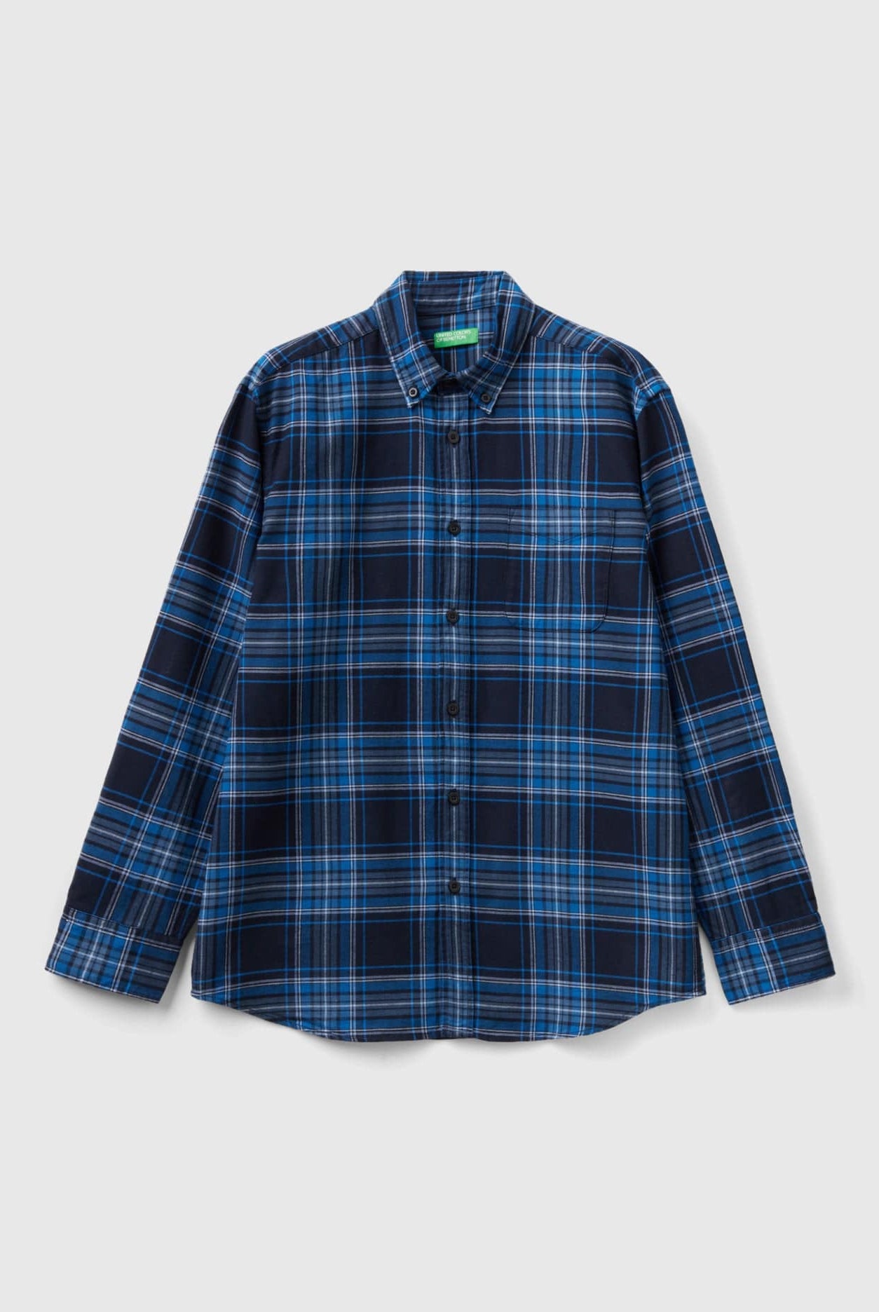 يونايتد كولورز اوف بينيتون قميص كاروهات كم طويل