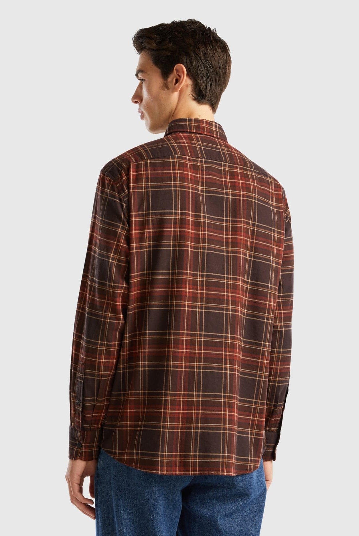 يونايتد كولورز اوف بينيتون قميص كاروهات كم طويل