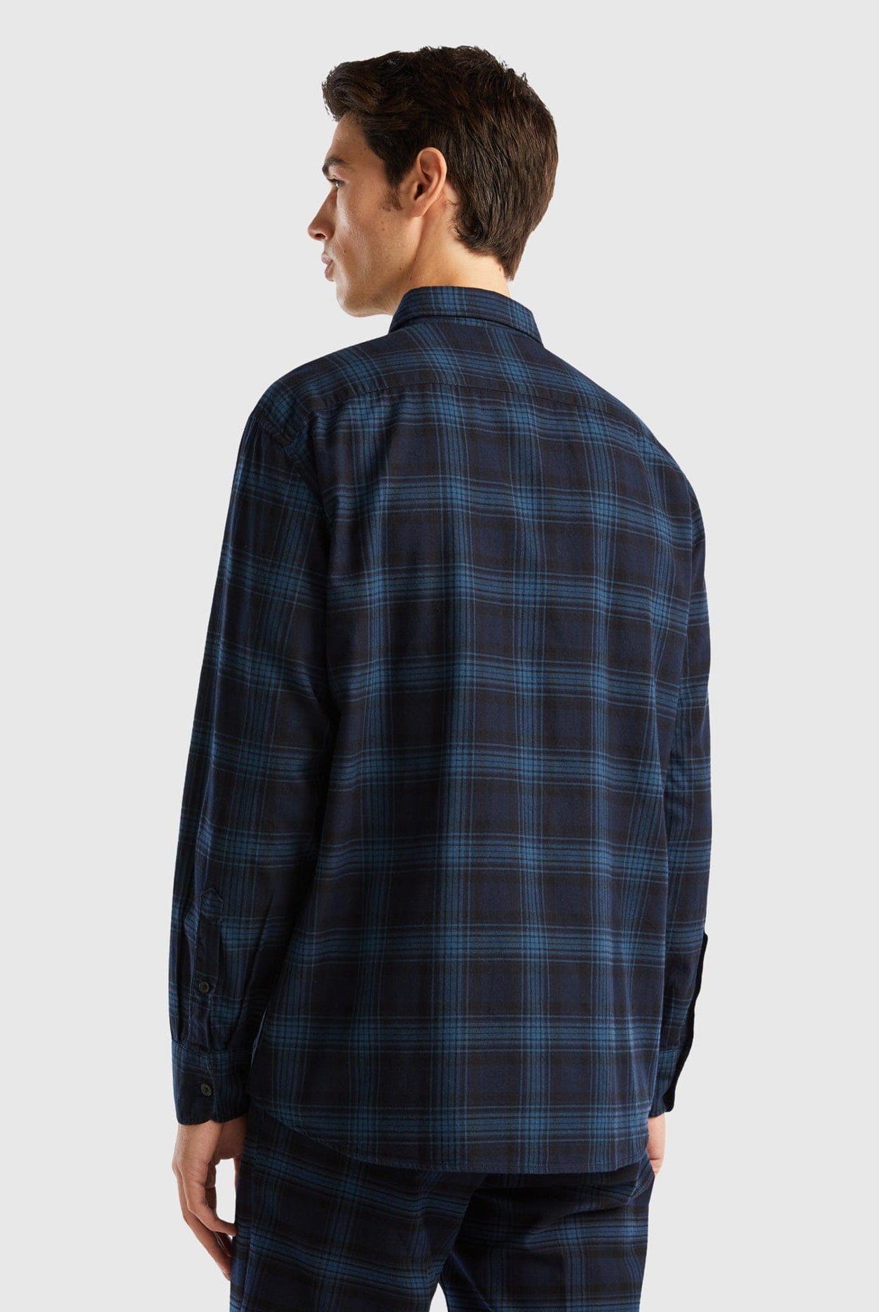 يونايتد كولورز اوف بينيتون قميص كاروهات كم طويل